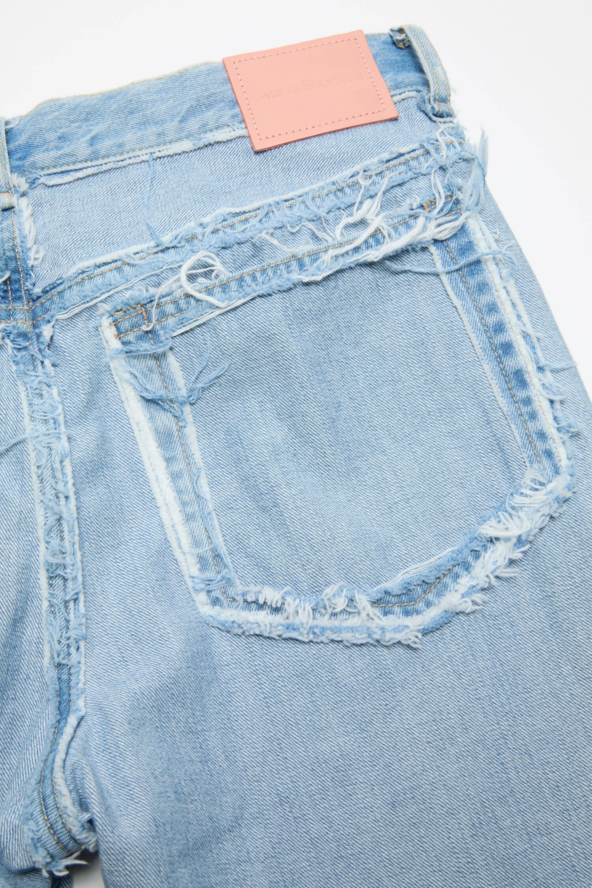 Frayed Denim Jeans Light Blue - Image 2