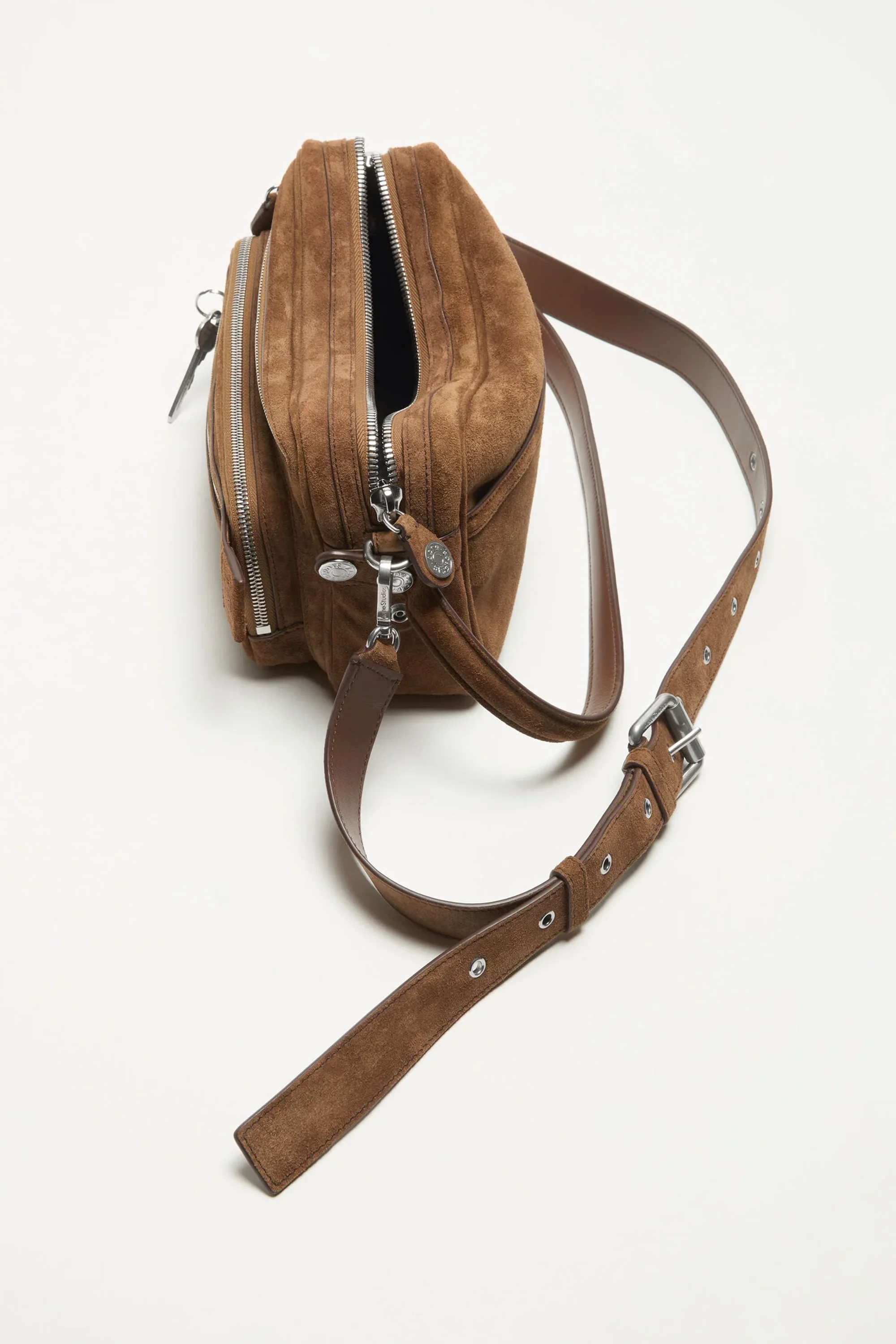 Camero Party Suede Bag Cognac Brown - Image 3