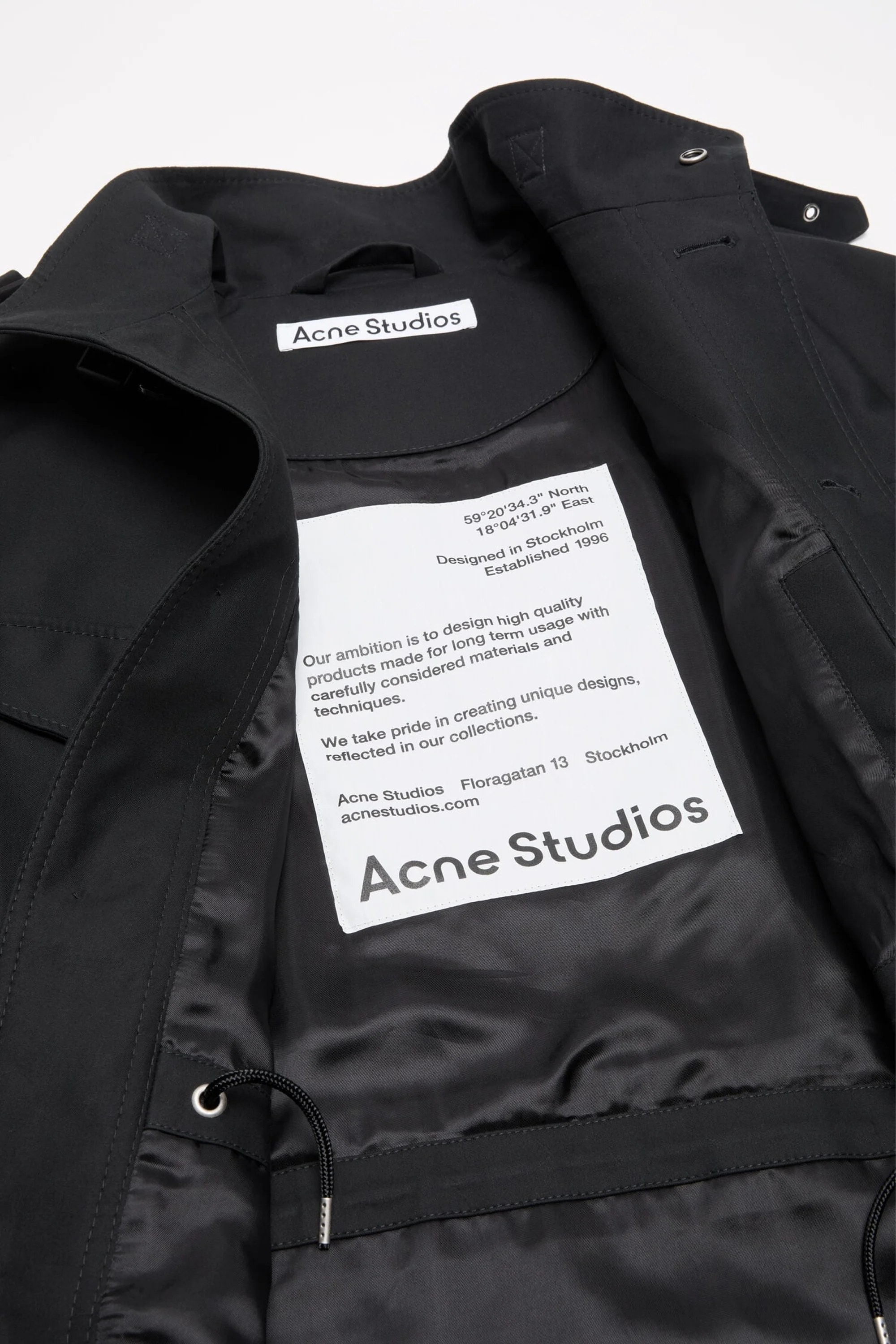 Cotton Satin Blouson Jacket Black - Image 2