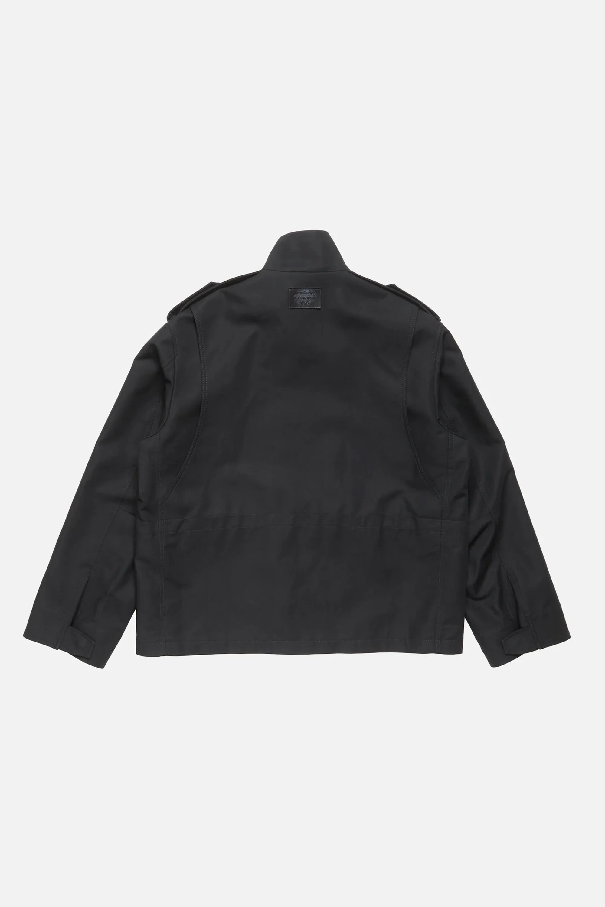 Cotton Satin Blouson Jacket Black - Image 3