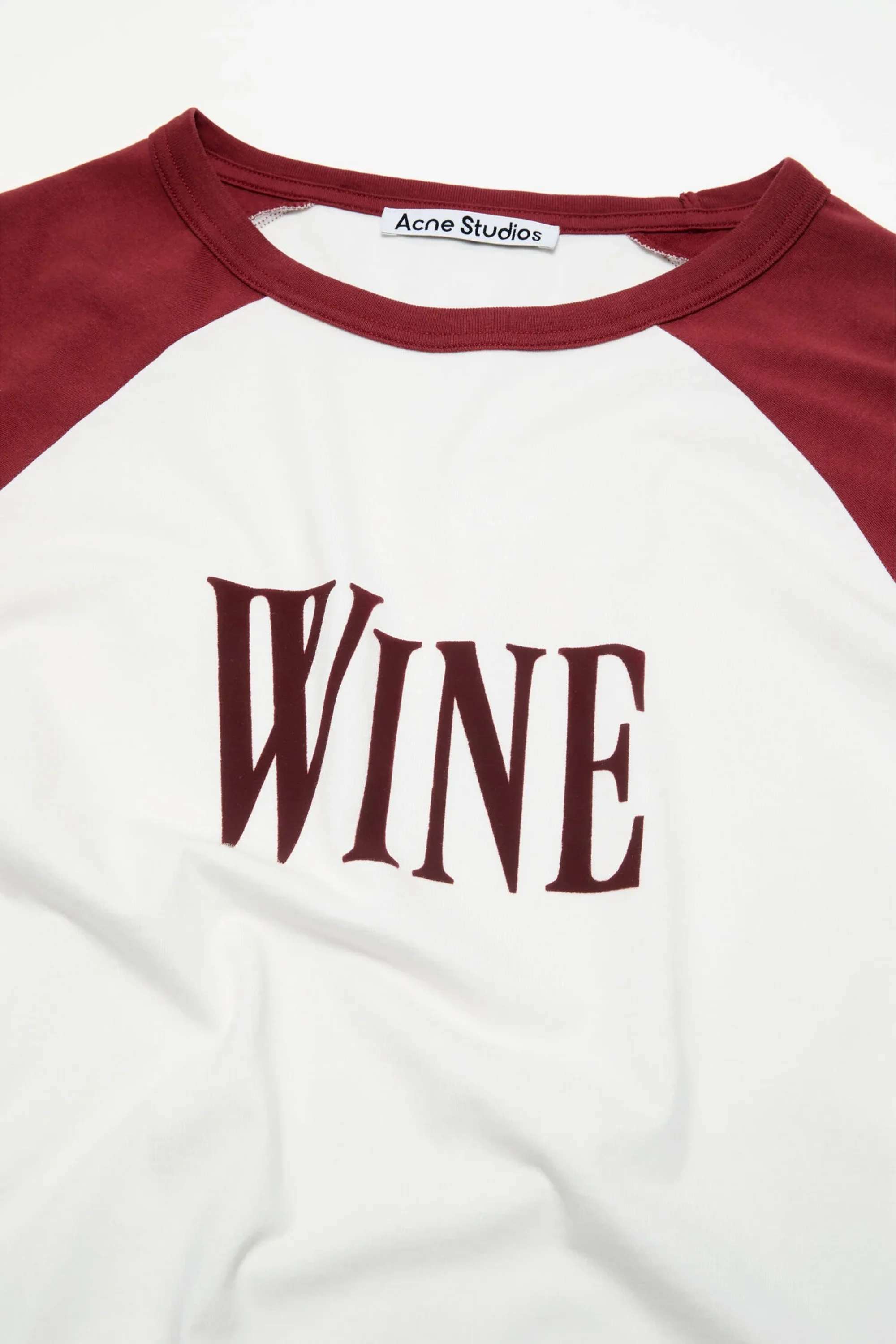 Wine Graphic T-Shirt Burgundy/White - Image 2