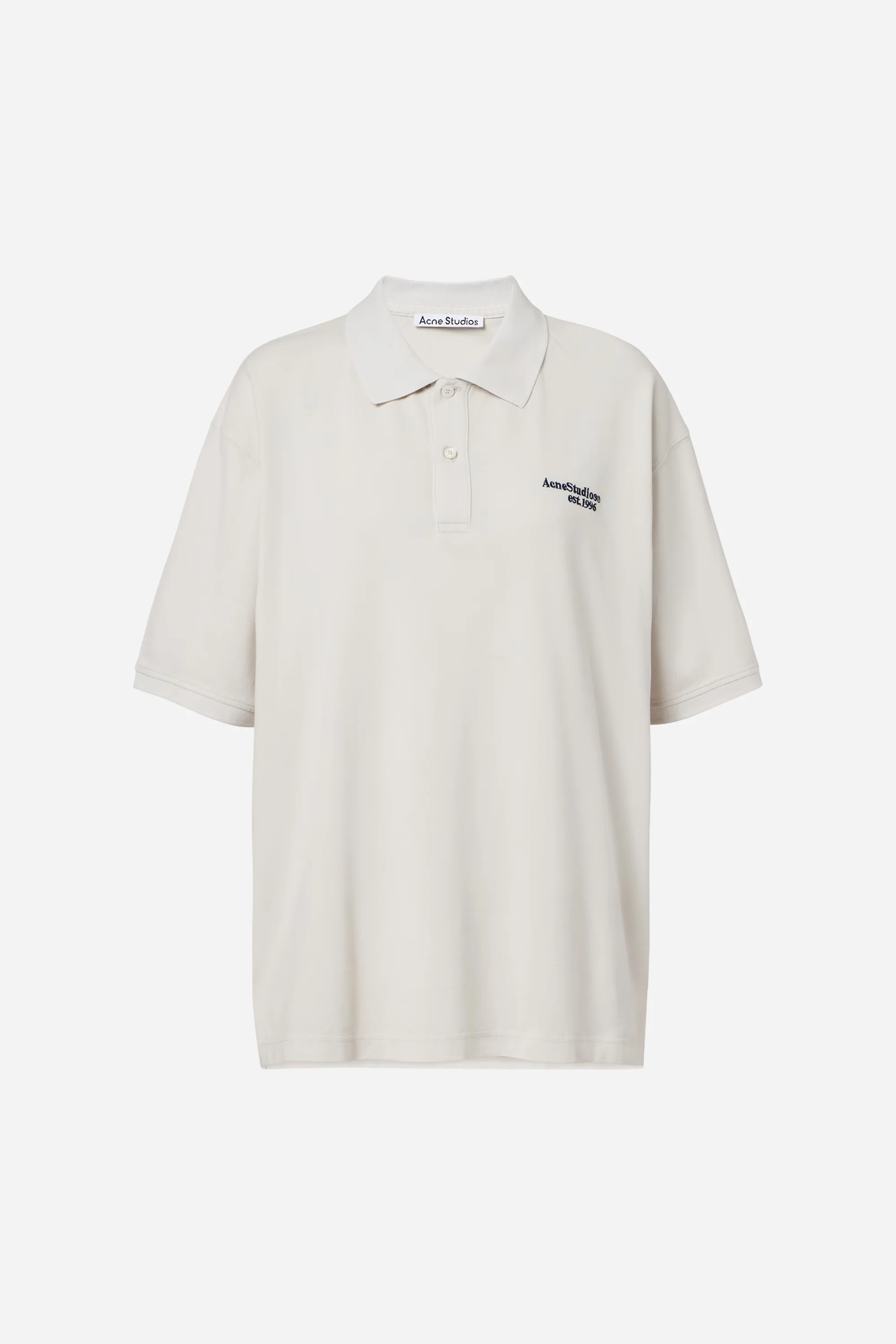 Washed Logo Polo White