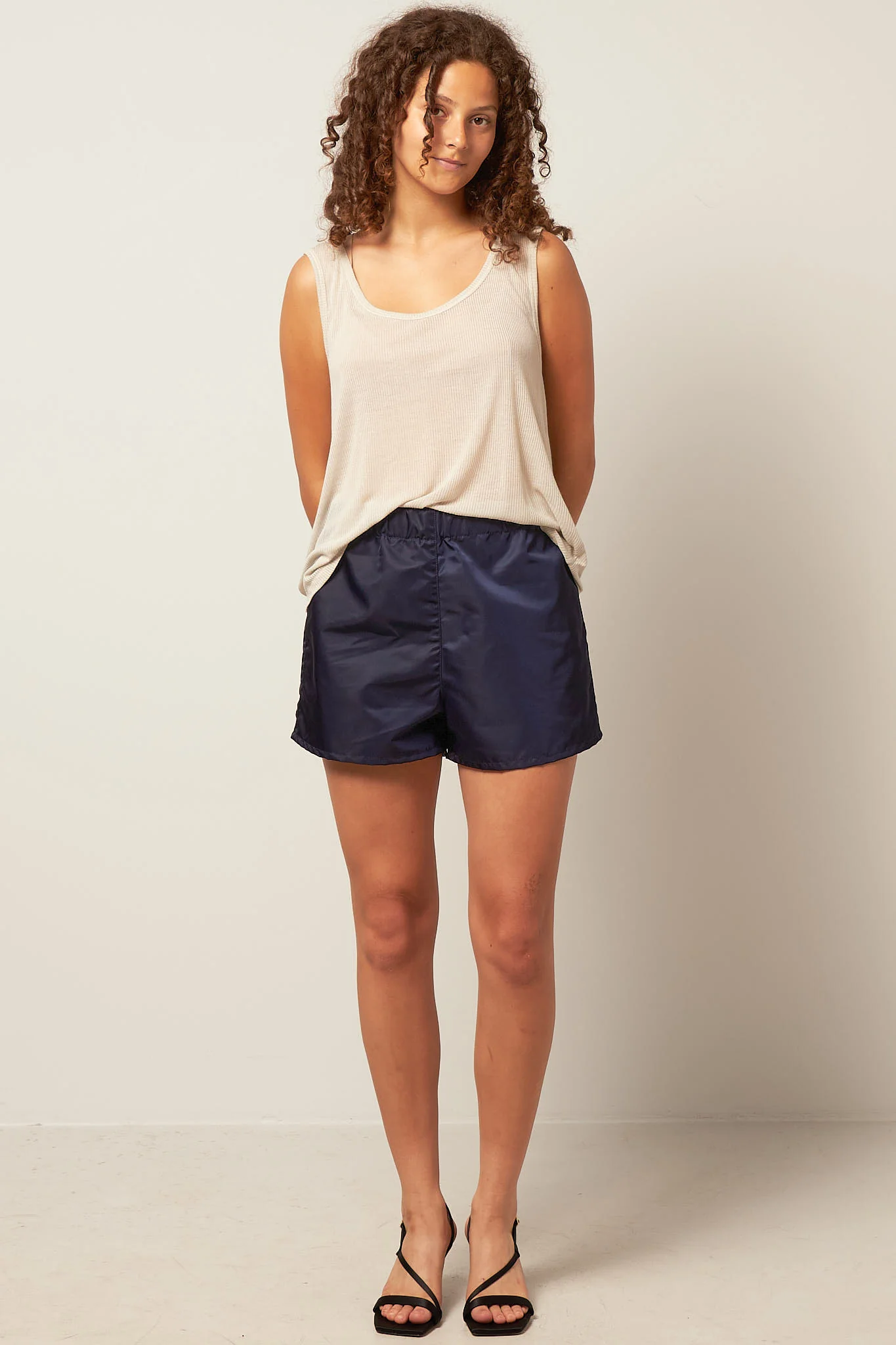 Ada Nylon Shorts Navy - Image 3