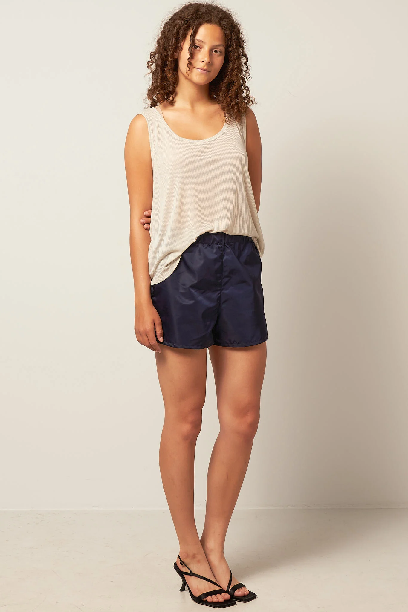 Ada Nylon Shorts Navy - Image 4
