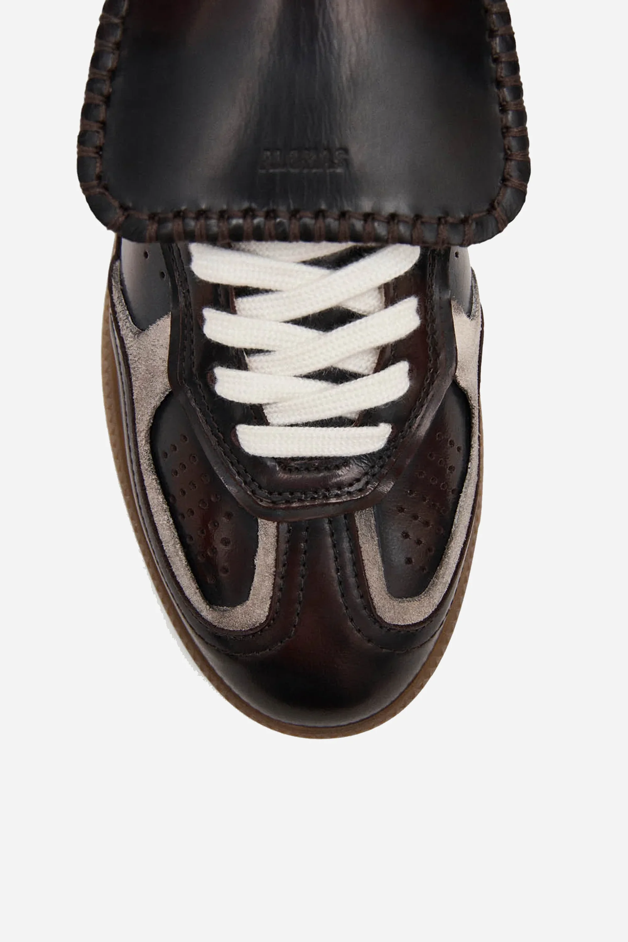 Tb.490 Club Brushed Dark Chocolate Leather Sneakers - Image 5