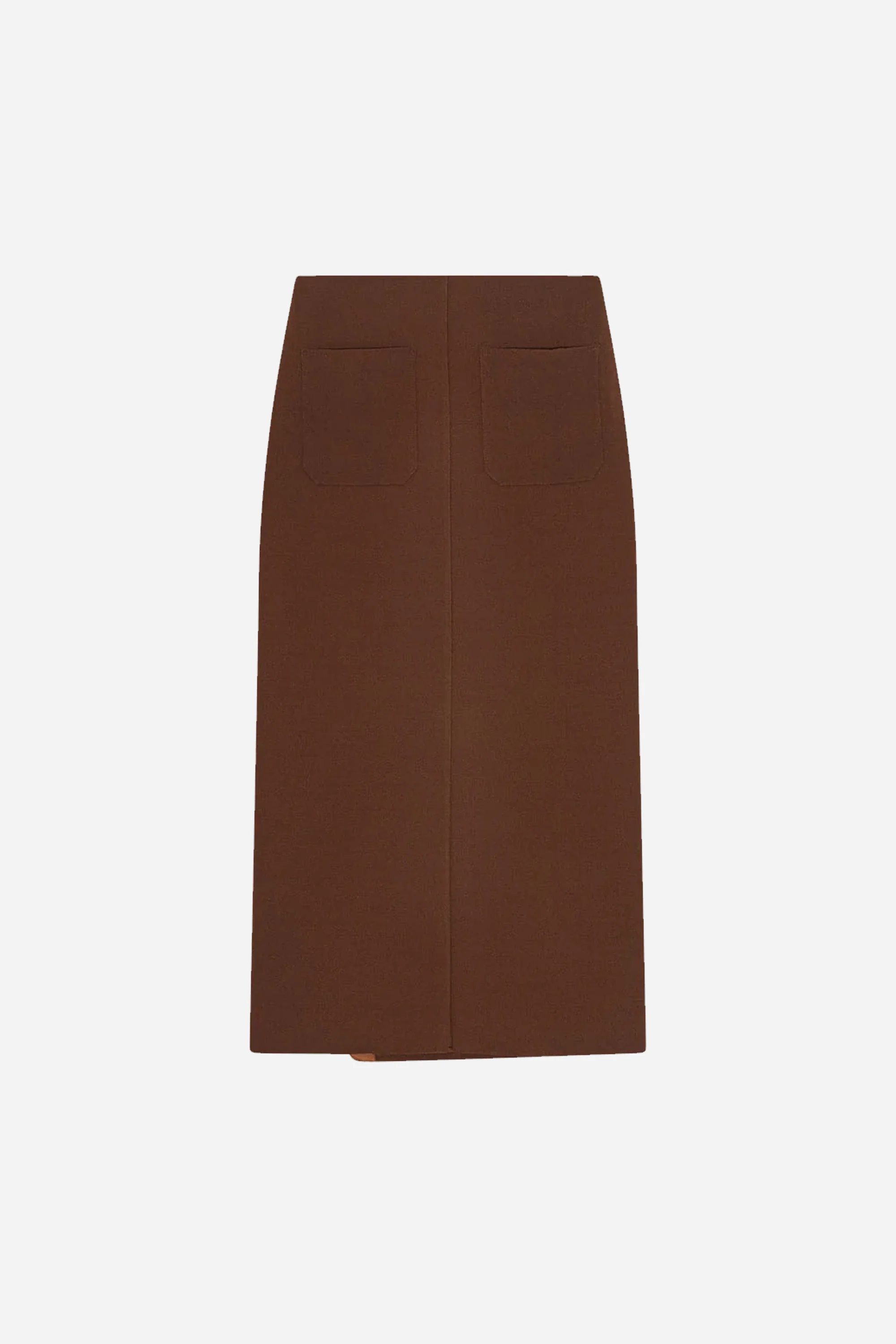 Lay2 Buttoned Wrap Skirt Brick - Image 3
