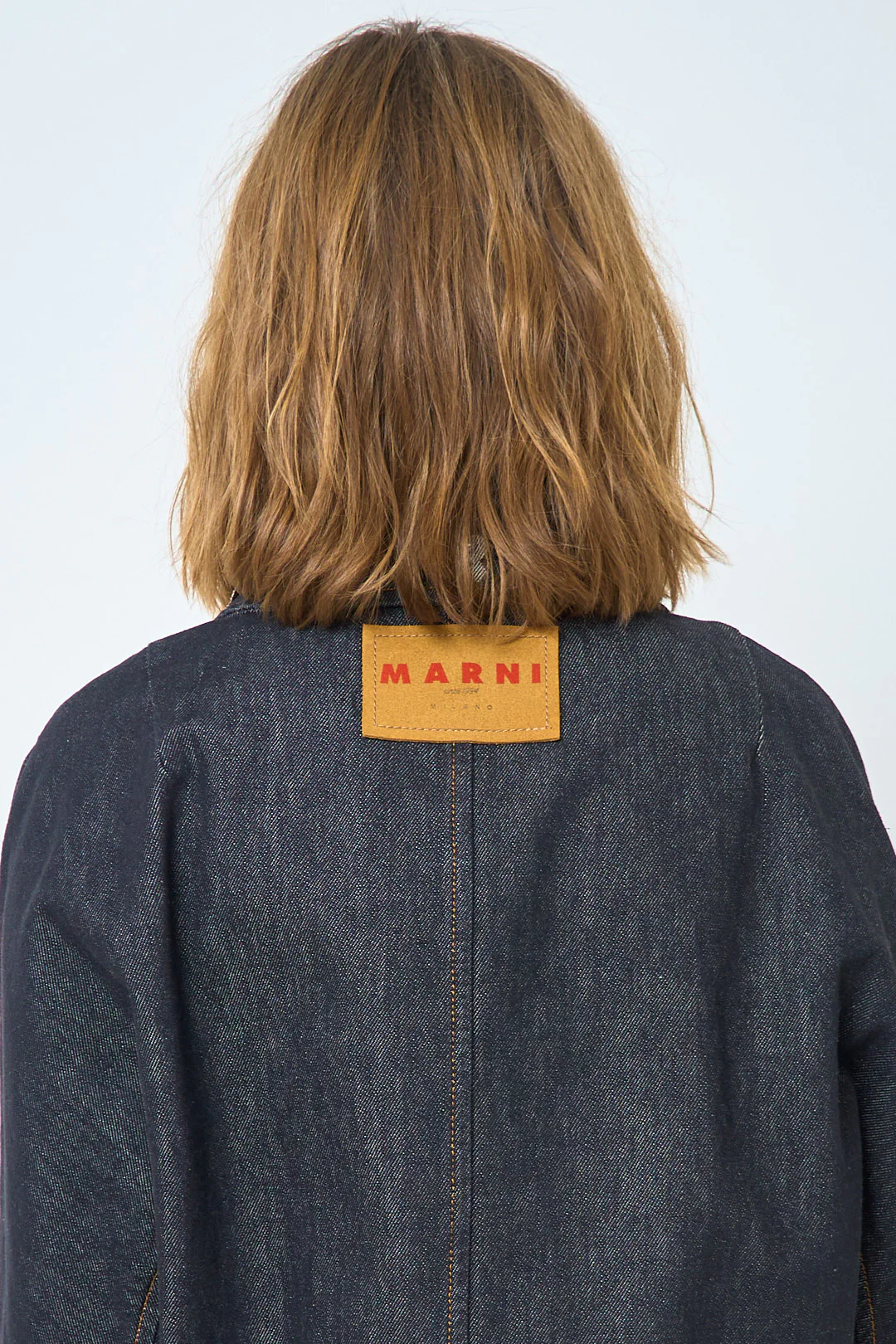 Black Denim Jacket With Daisies - Image 3