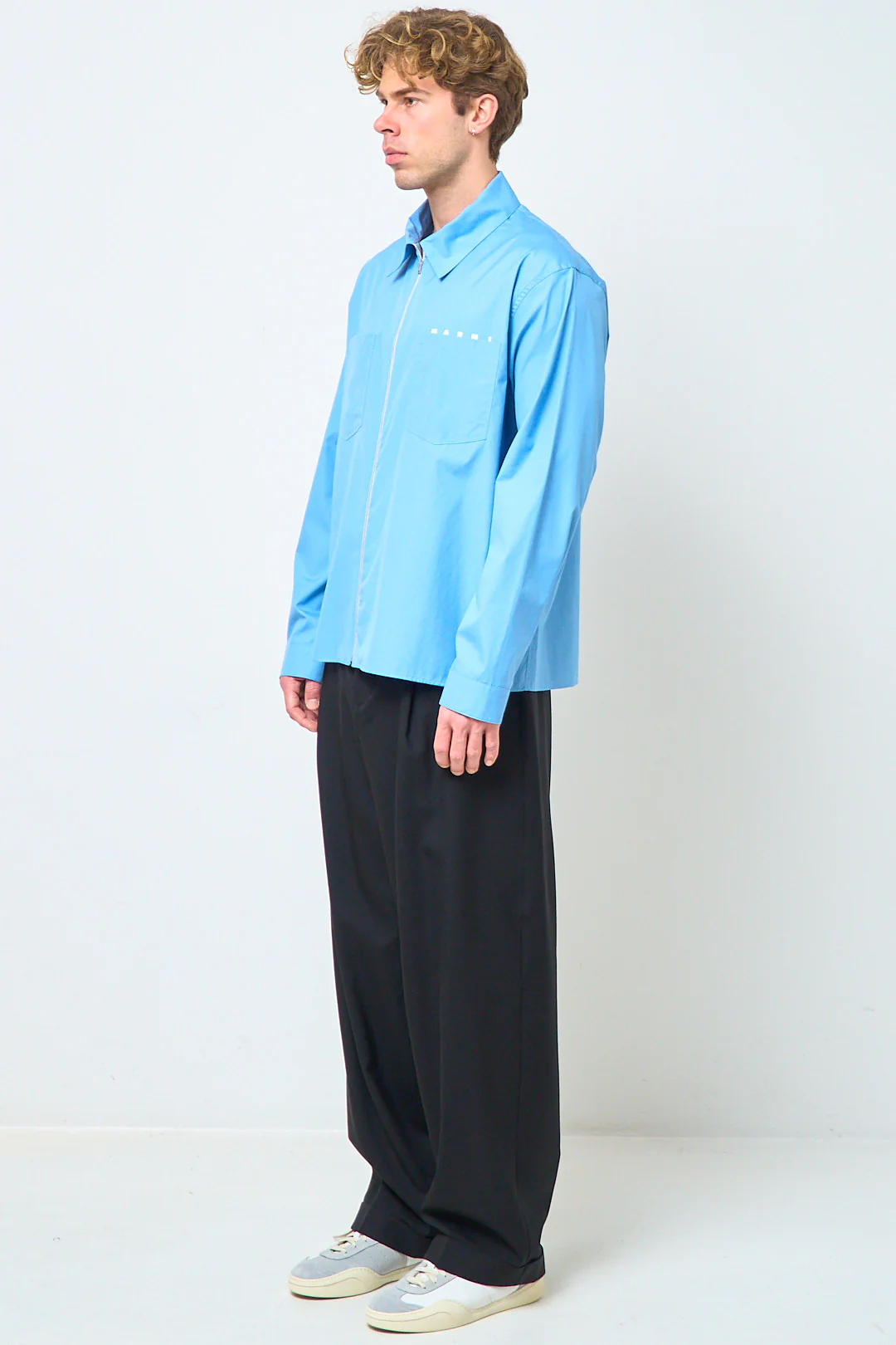 Blue Zip Shirt Hidden Logo - Image 6