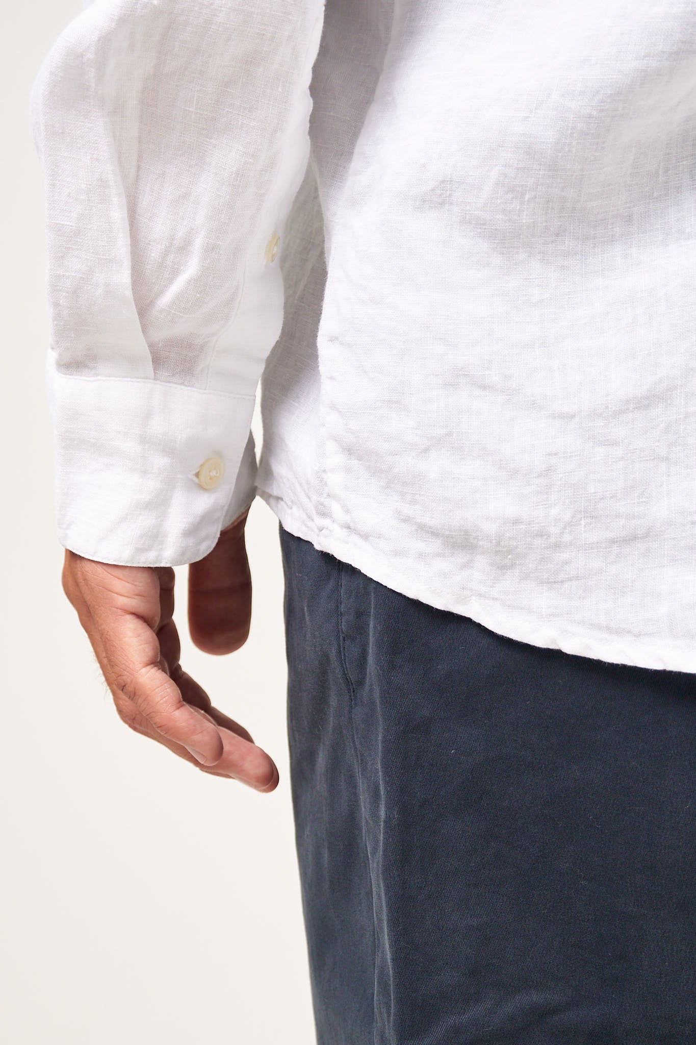Brook Shirt Linen Optic White - Image 4
