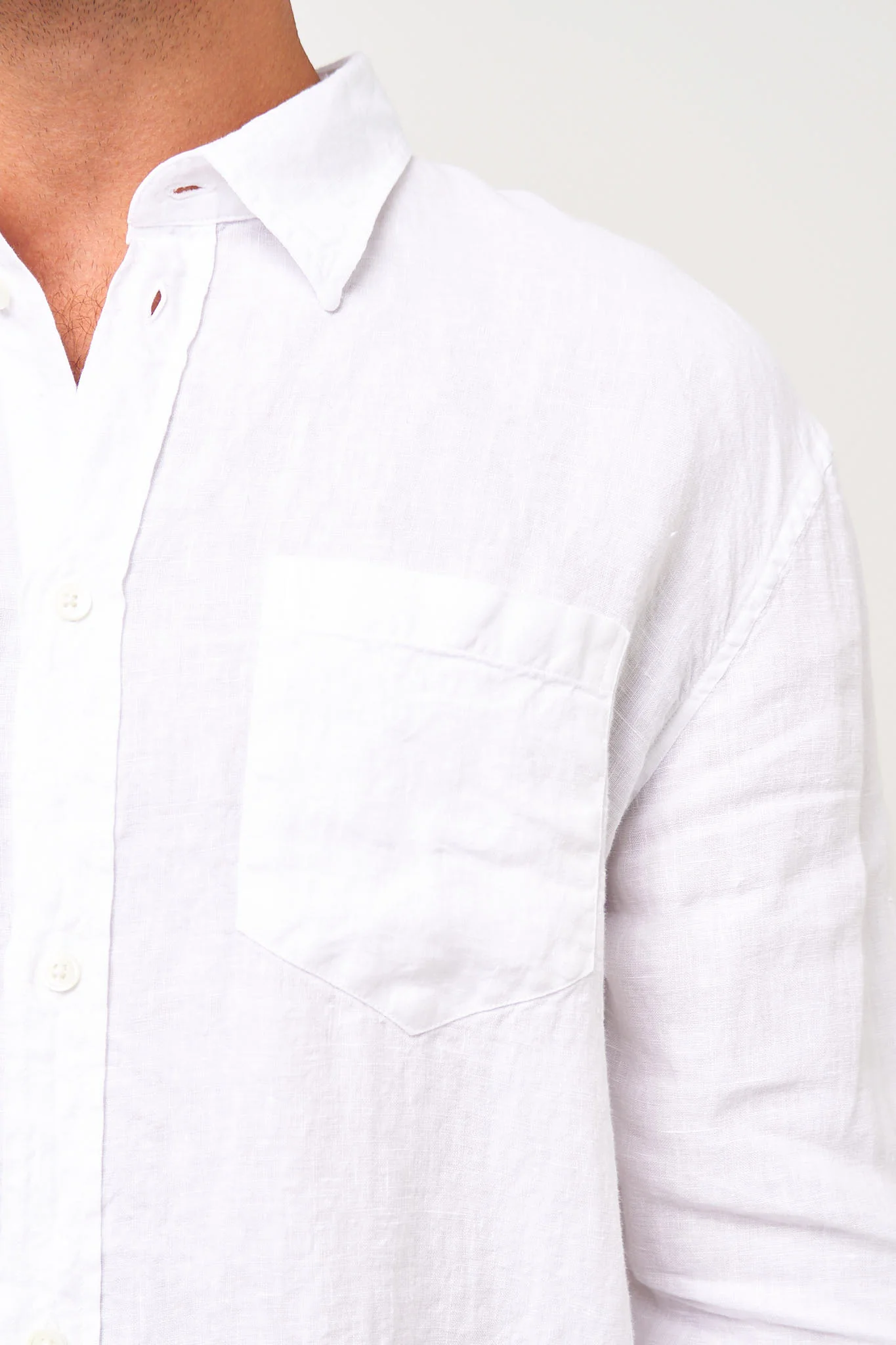 Brook Shirt Linen Optic White - Image 7