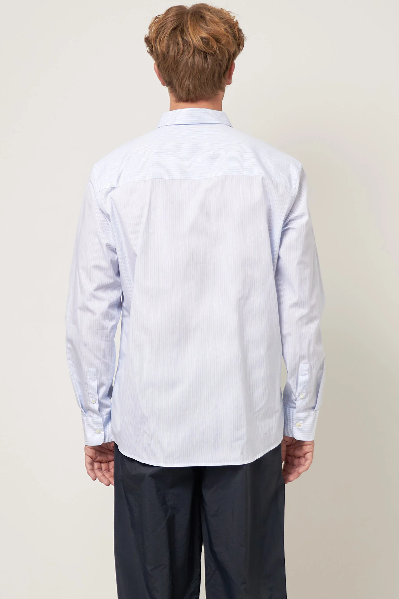 Brook Shirt Stripe White/Light Blue - Image 7