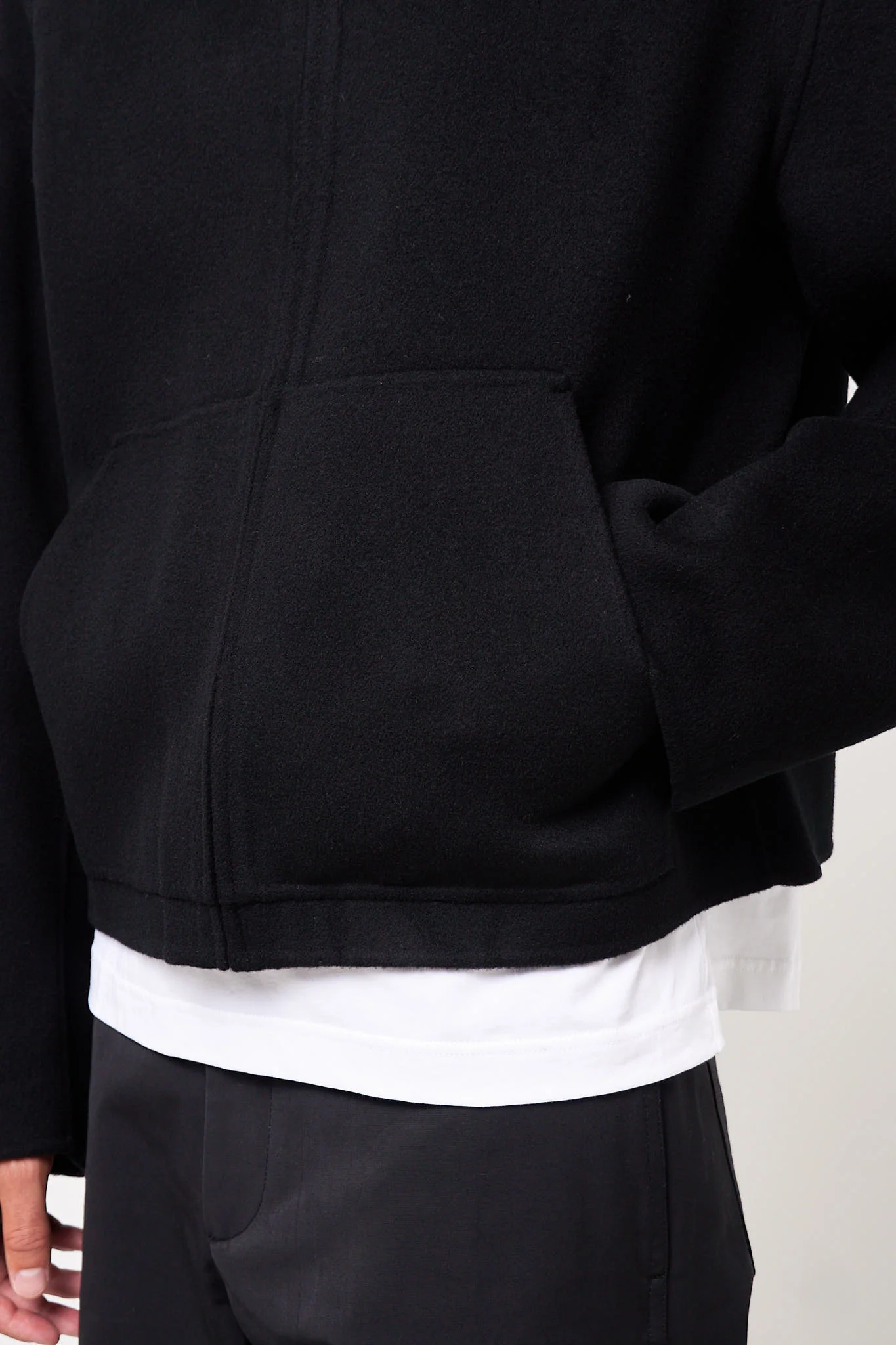 Cashmere Hooded Jacket Black - Image 3