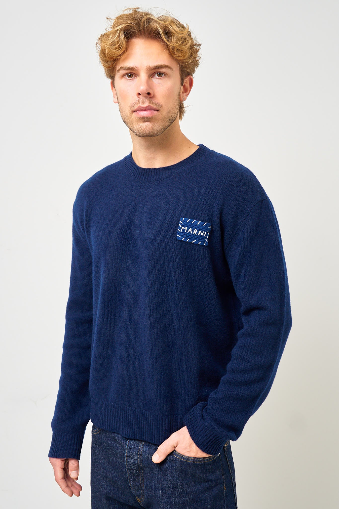 Cashmere Logo Sweater Ink - Image 4