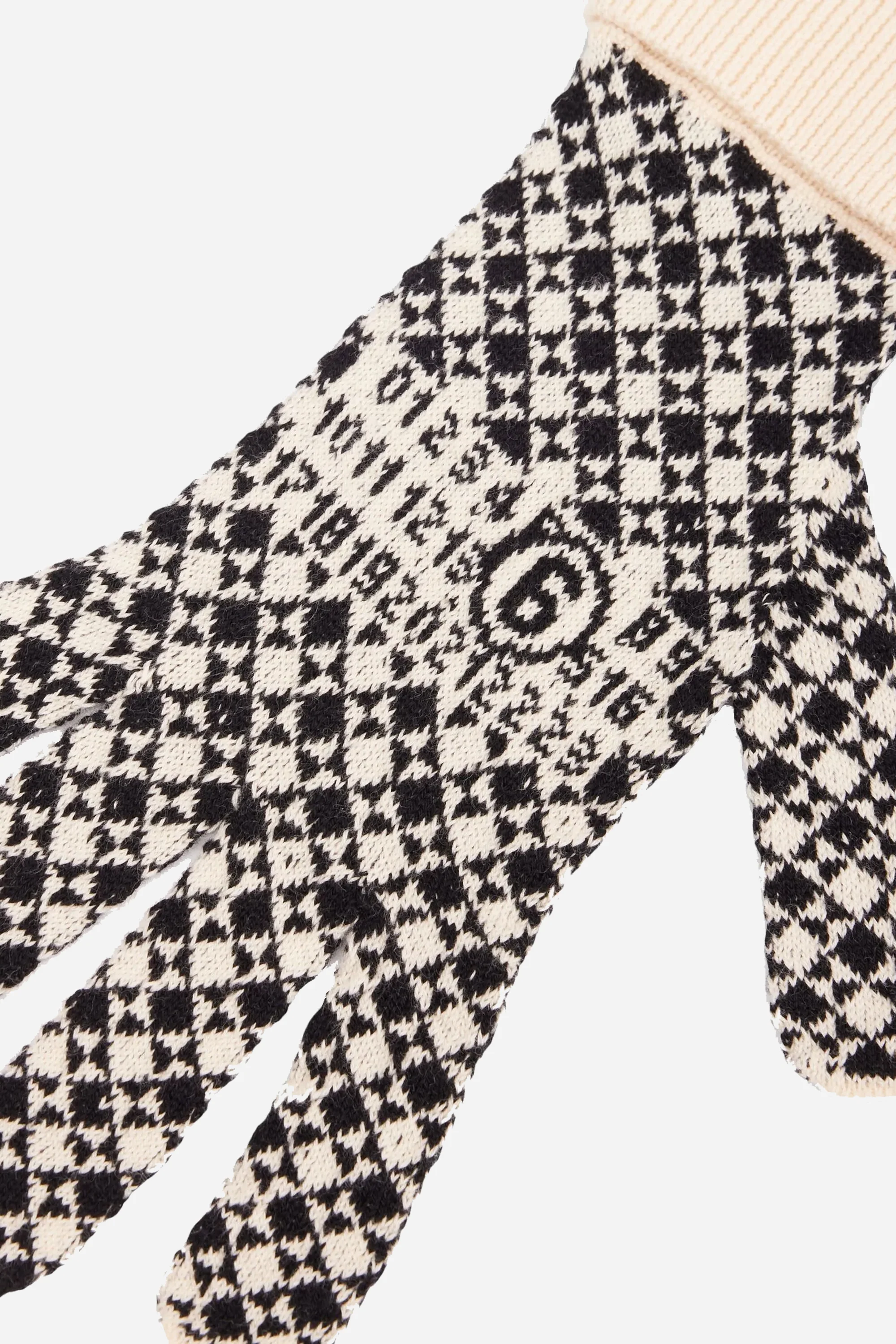 Check Gloves Black/White - Image 2