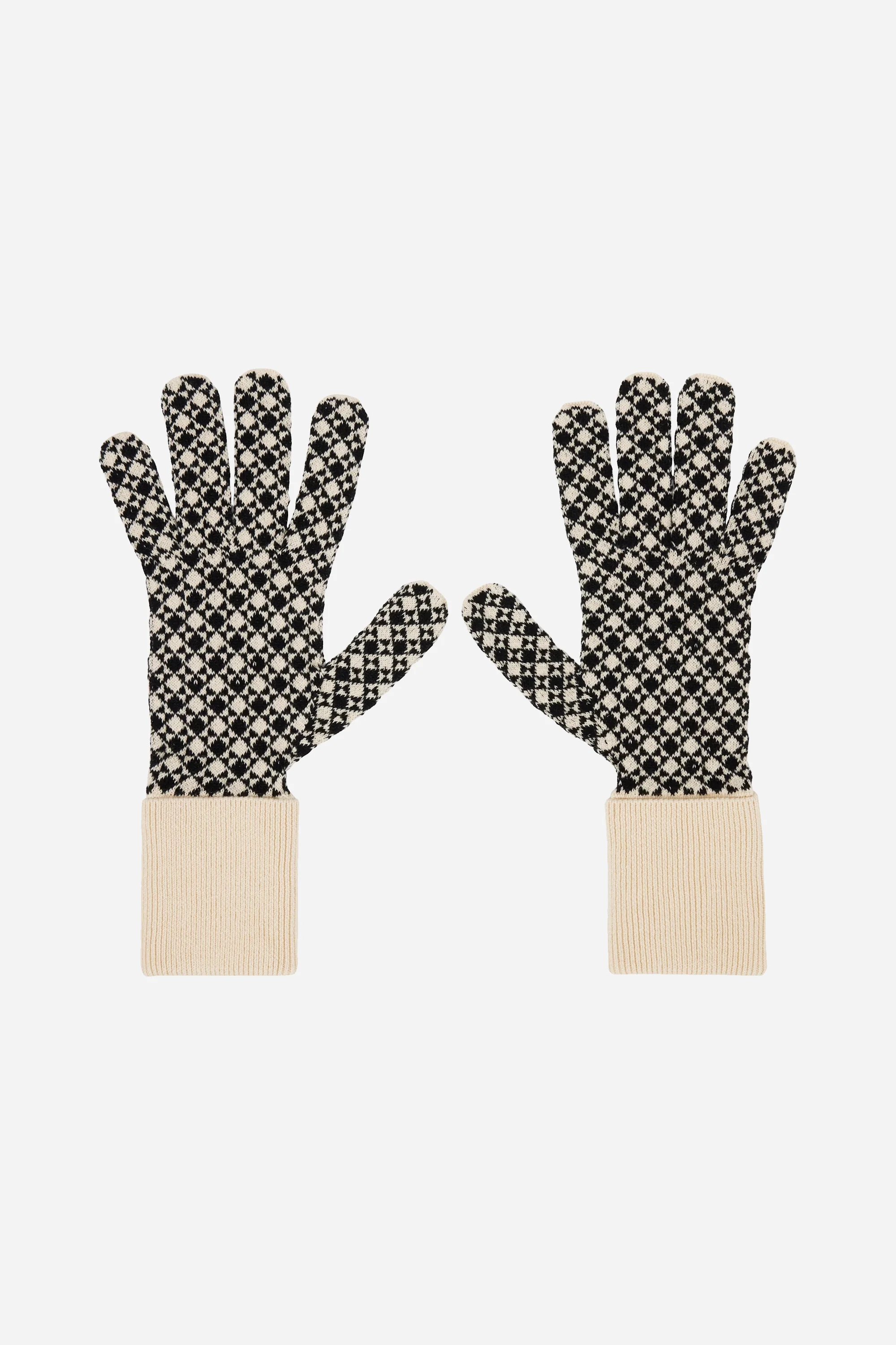 Check Gloves Black/White - Image 3