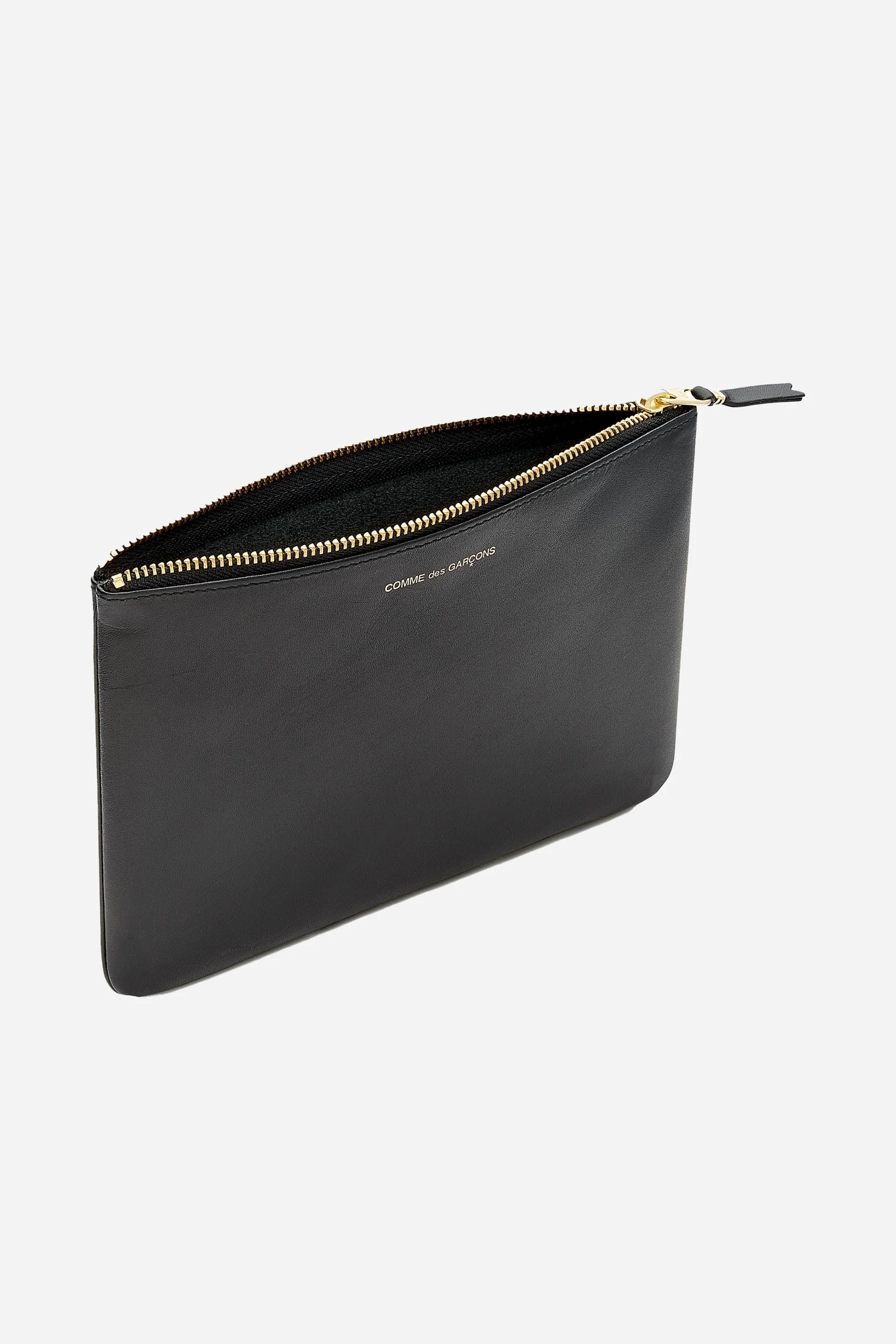Classic Leather Zip Pouch Black - Image 2