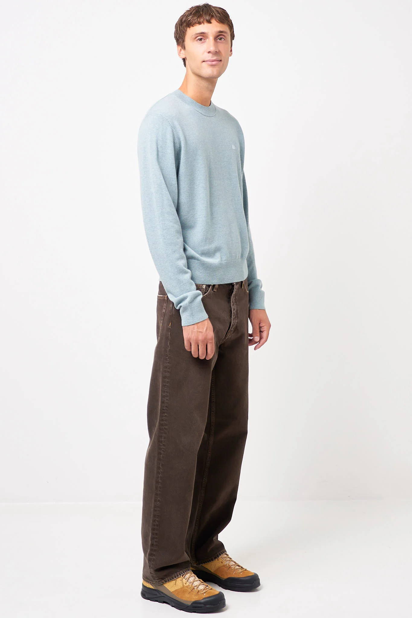 Crewneck Wool Jumper Dusty Blue - Image 4