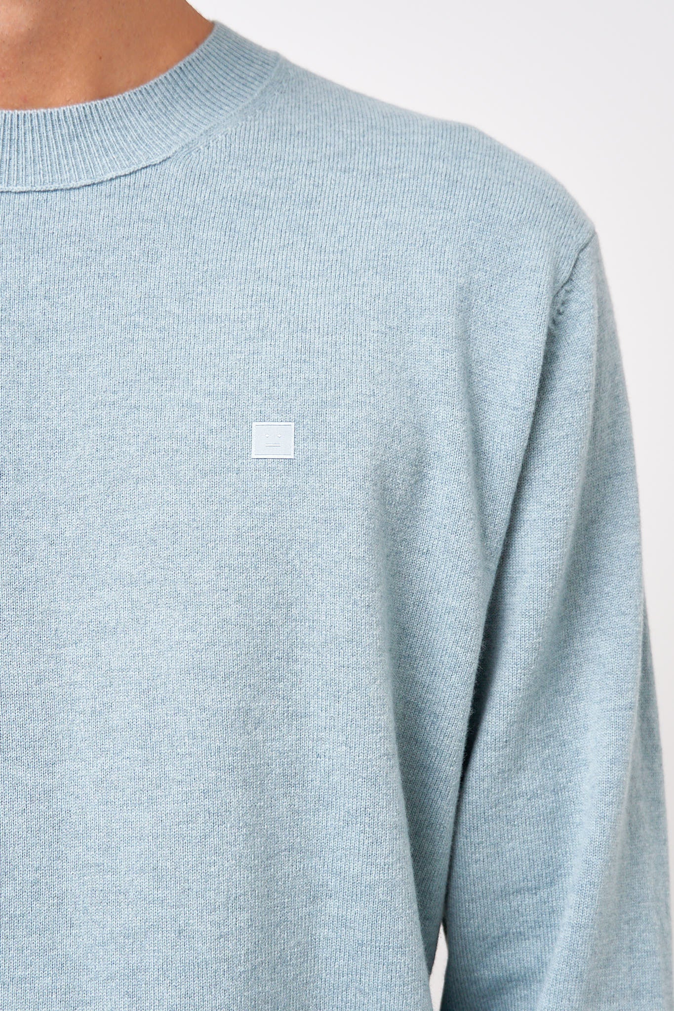 Crewneck Wool Jumper Dusty Blue - Image 5