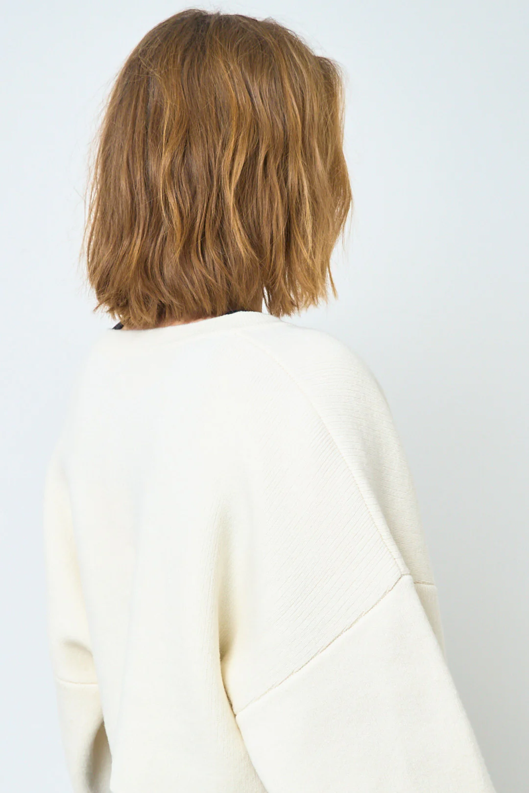 Cropped Oversized Cardigan Milk - Image 5