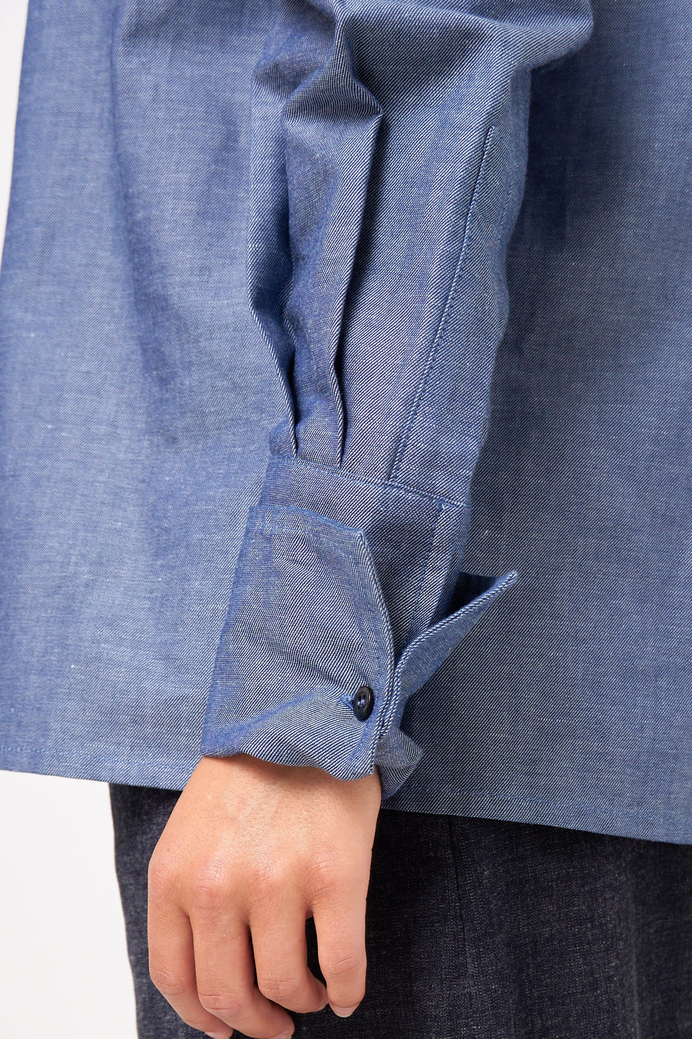Cuff Shirt Linen Denim - Image 7