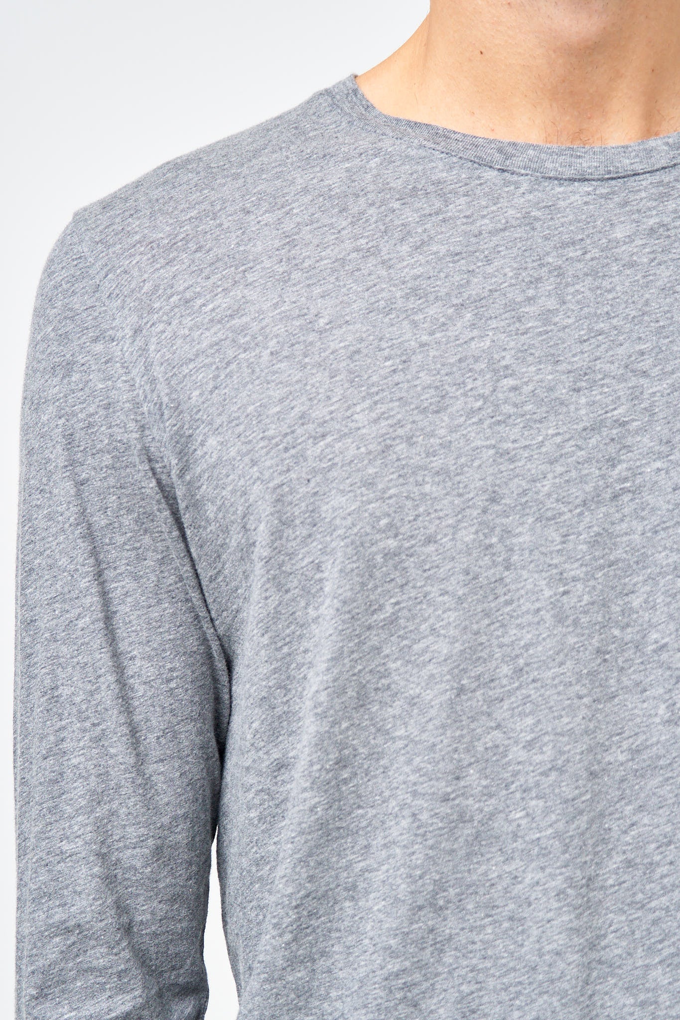 Decatur LS T-shirt Grey Melange - Image 3