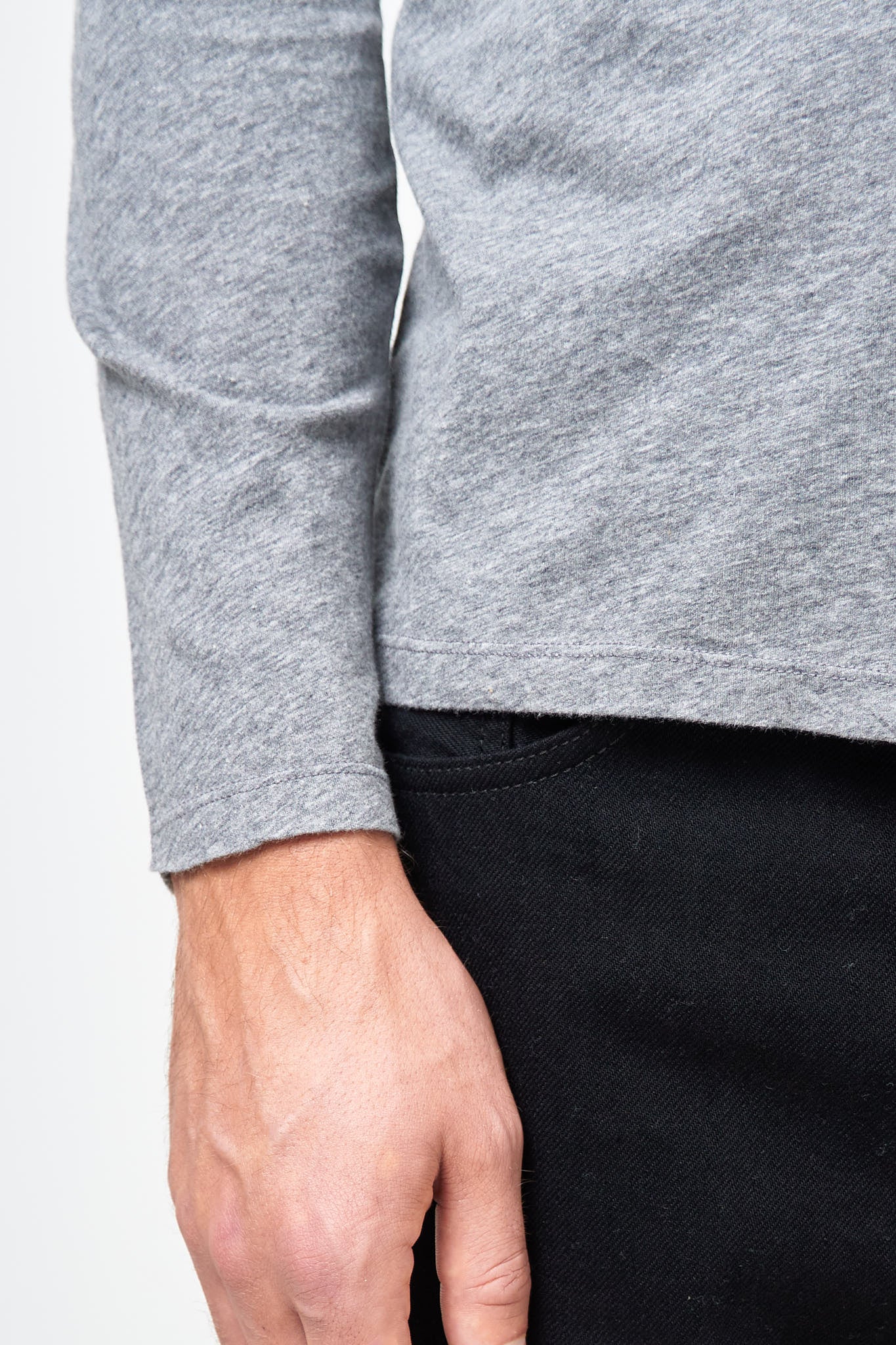 Decatur LS T-shirt Grey Melange - Image 4
