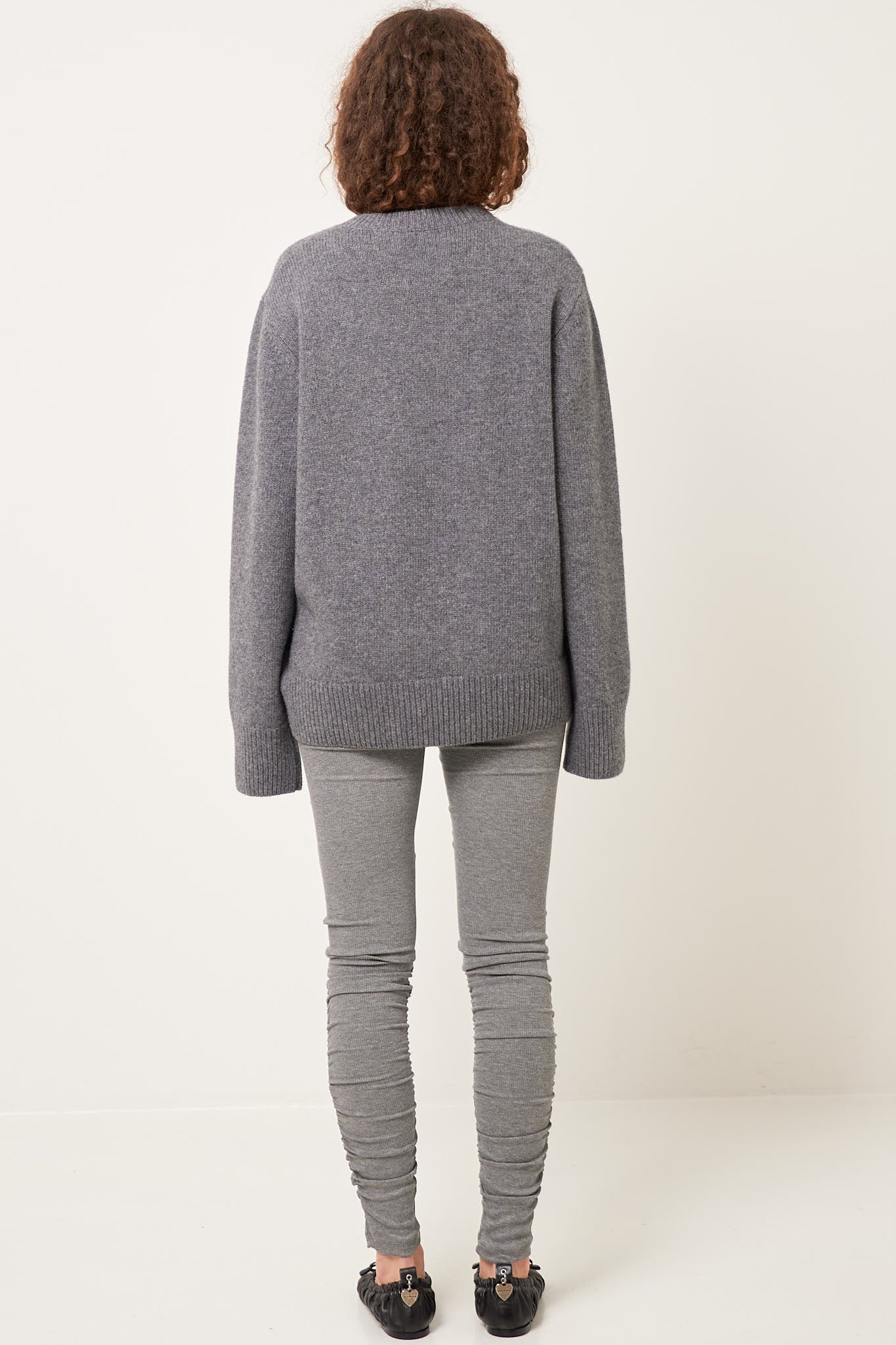 Drapped Leggings Dark Grey Melange - Image 6