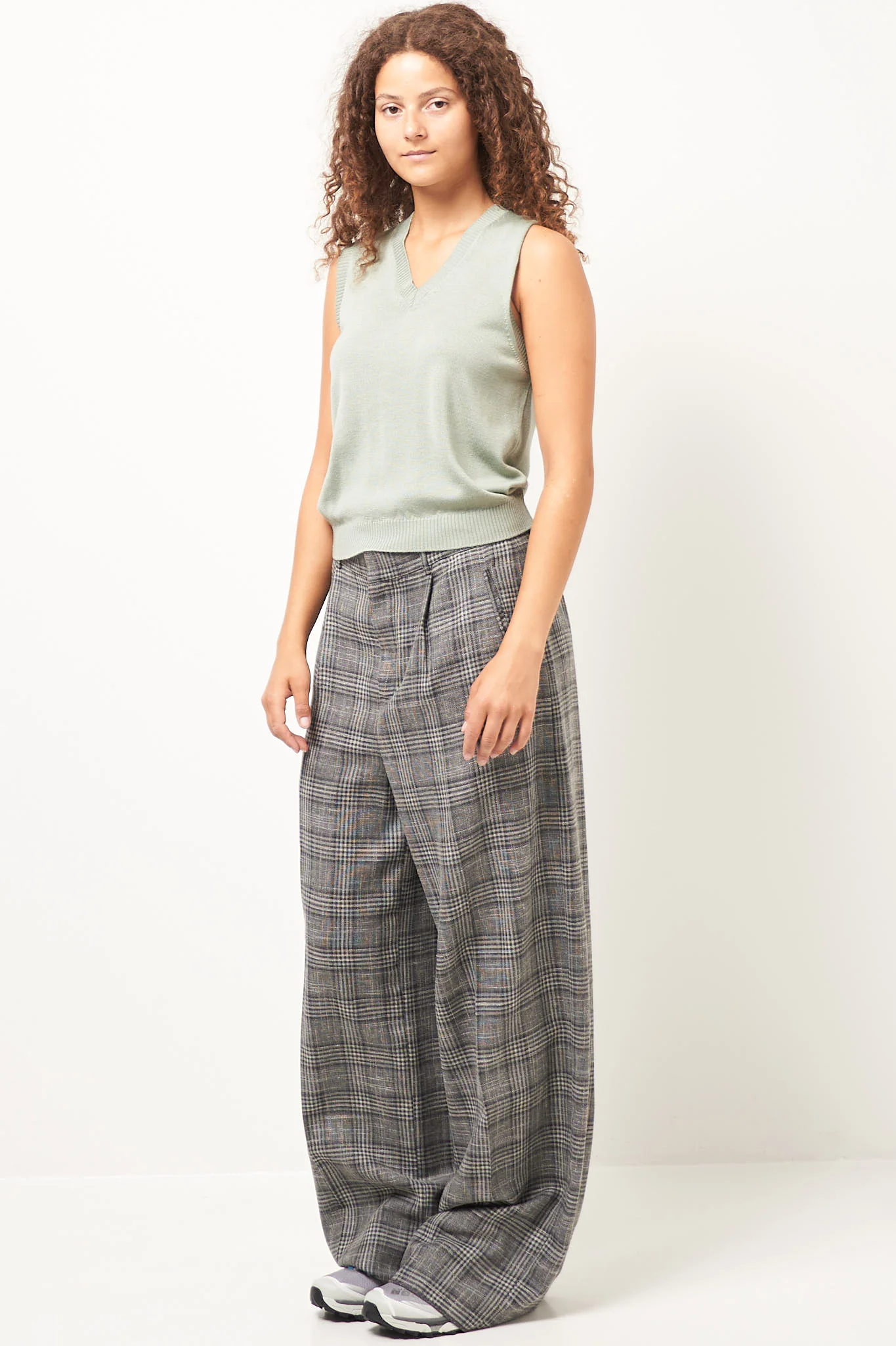 Ester Silk Vest Pale Green - Image 5