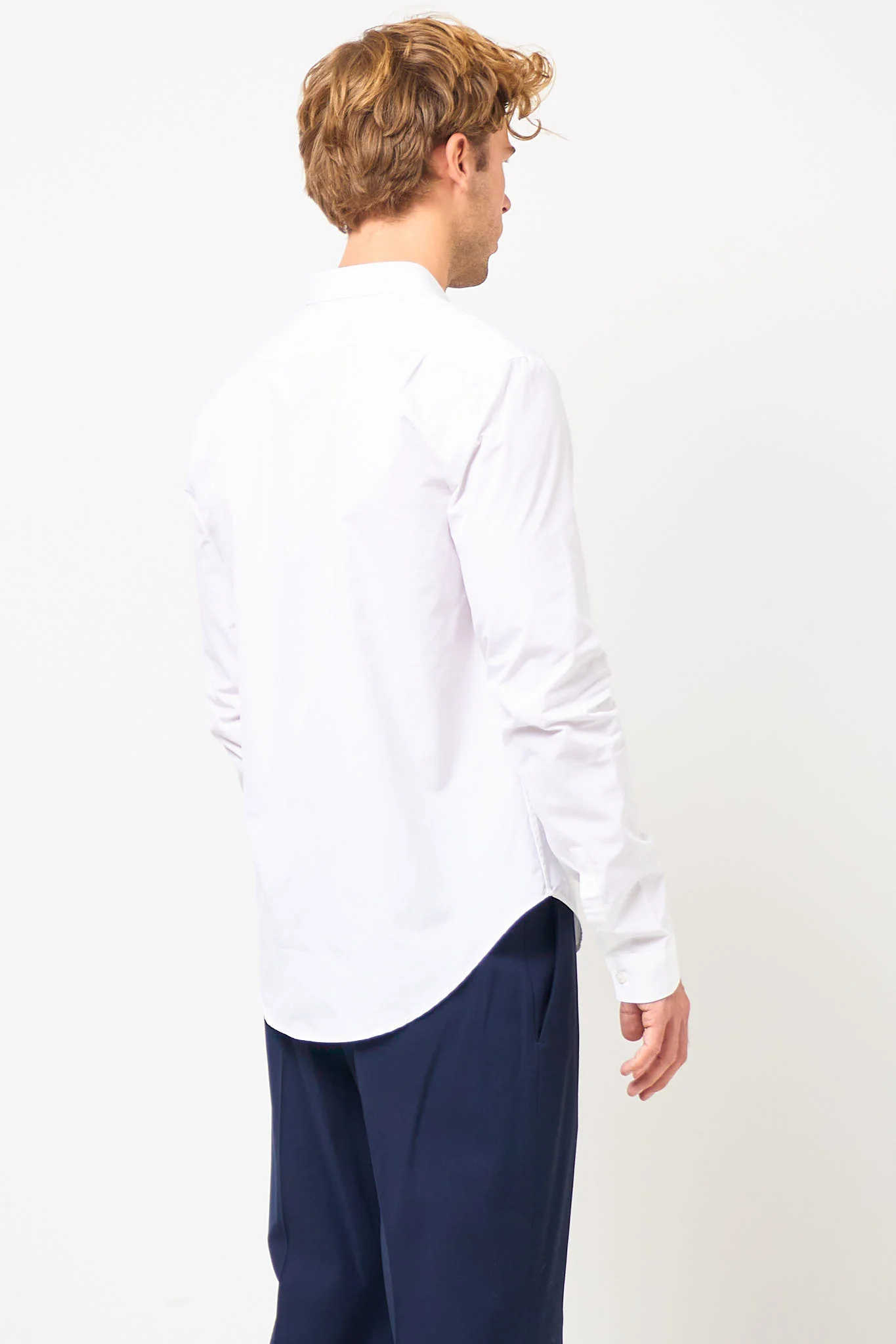 Fitted Button-Up Shirt White - Image 4