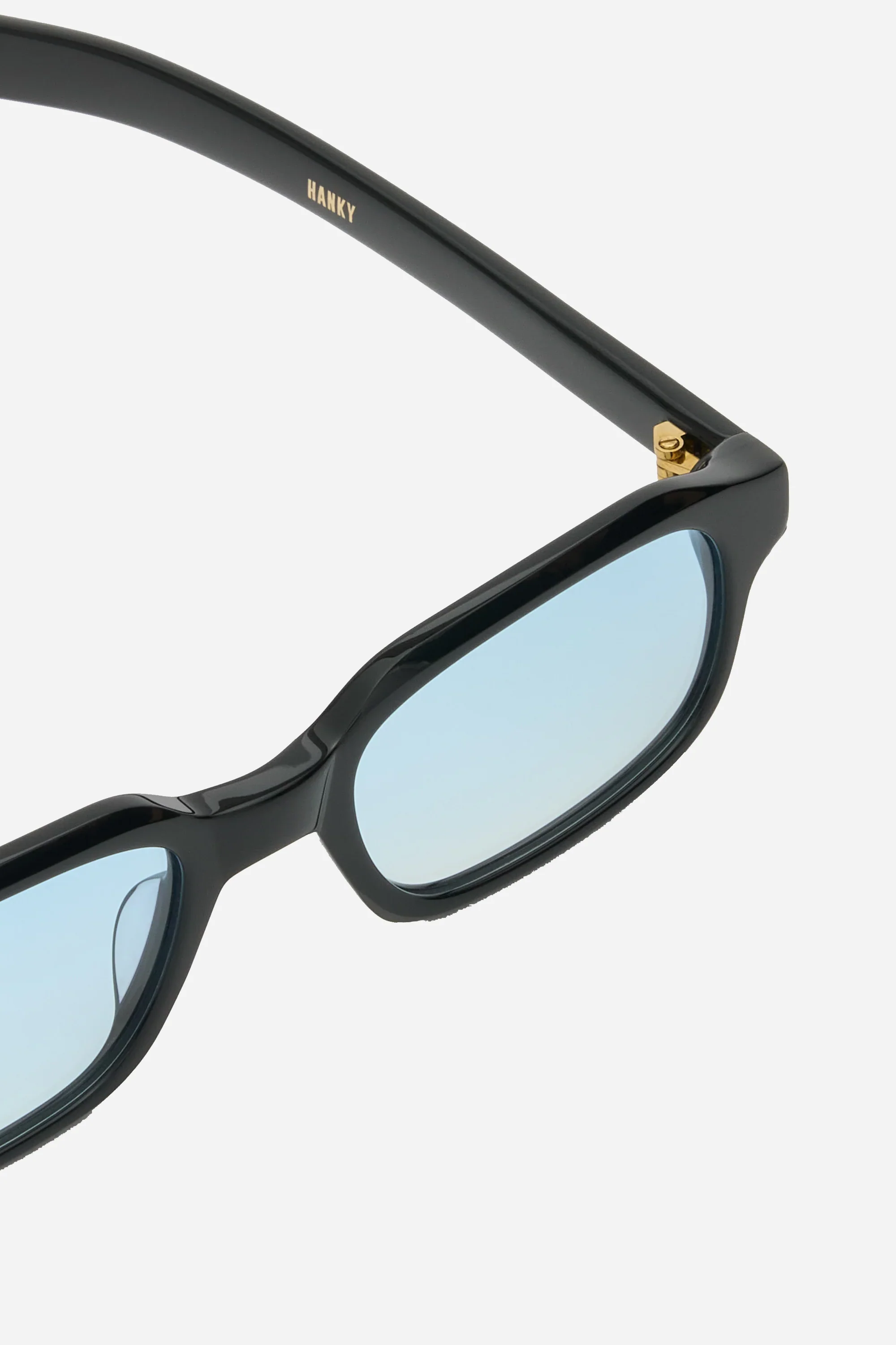 Hanky Solid Black Light Blue Gradient Lens - Image 2