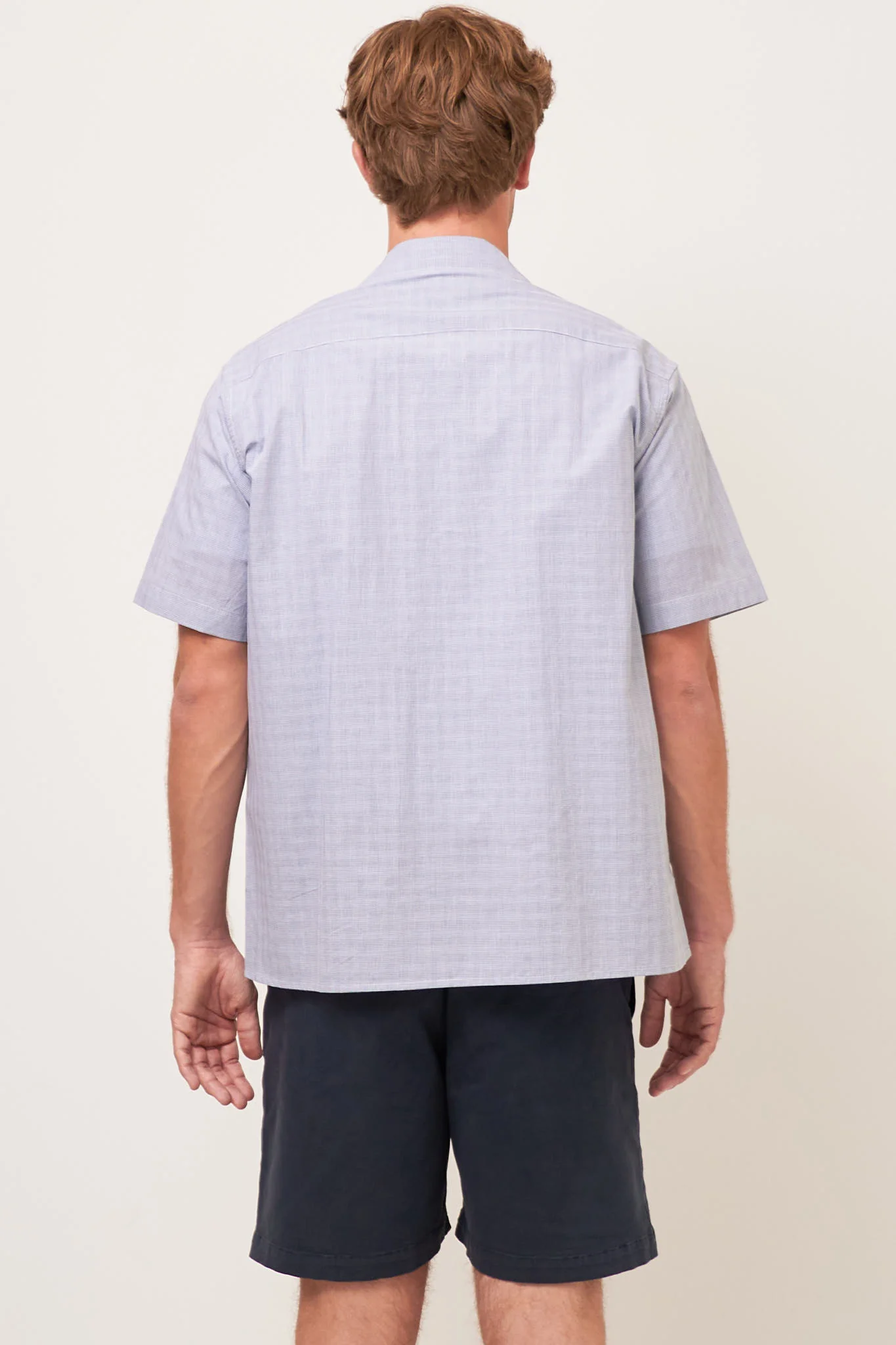 Flight Shirt Microcheck Stone - Image 6