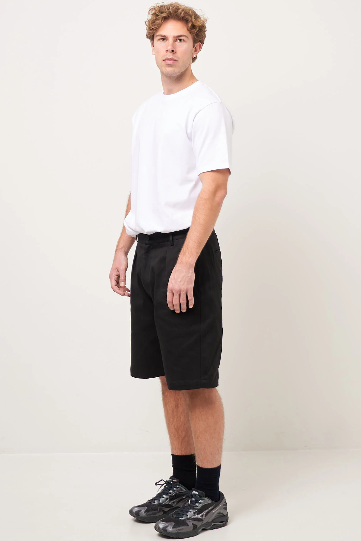 Fold Shorts Black Twill - Image 2