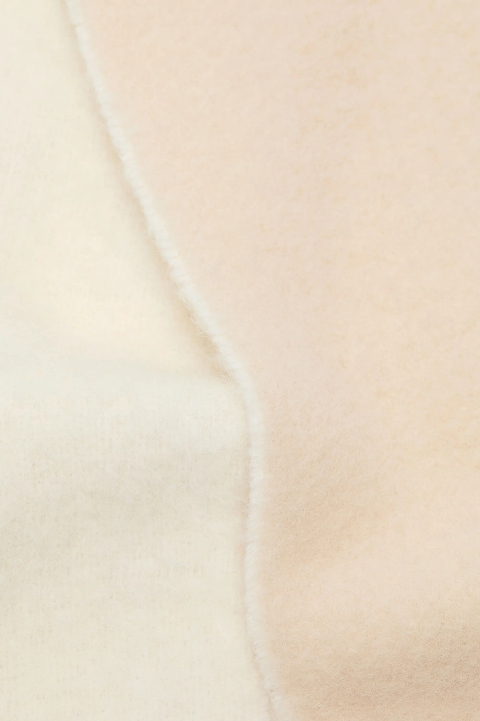 Fringed Scarf Logo Label White/Beige - Image 3