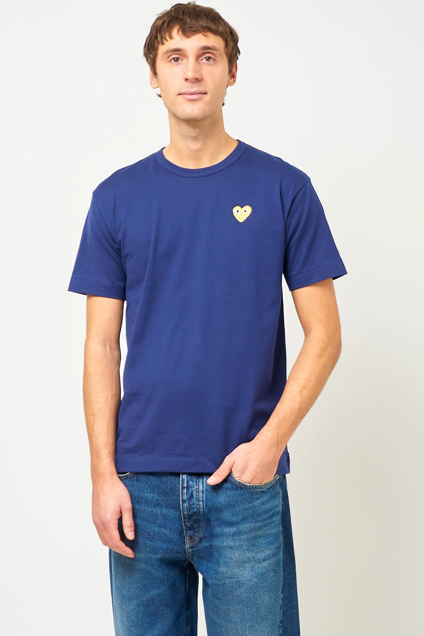 Gold Heart T-shirt Navy