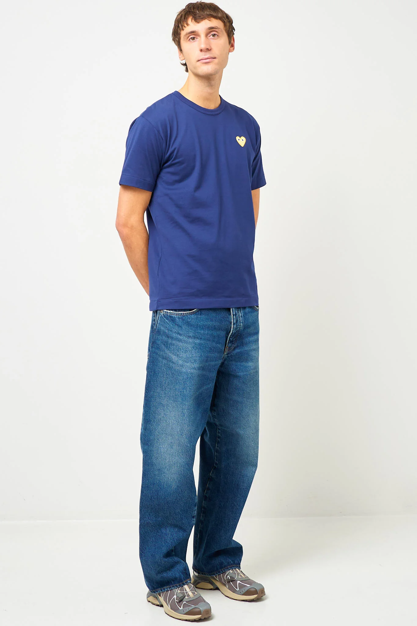 Gold Heart T-shirt Navy - Image 3