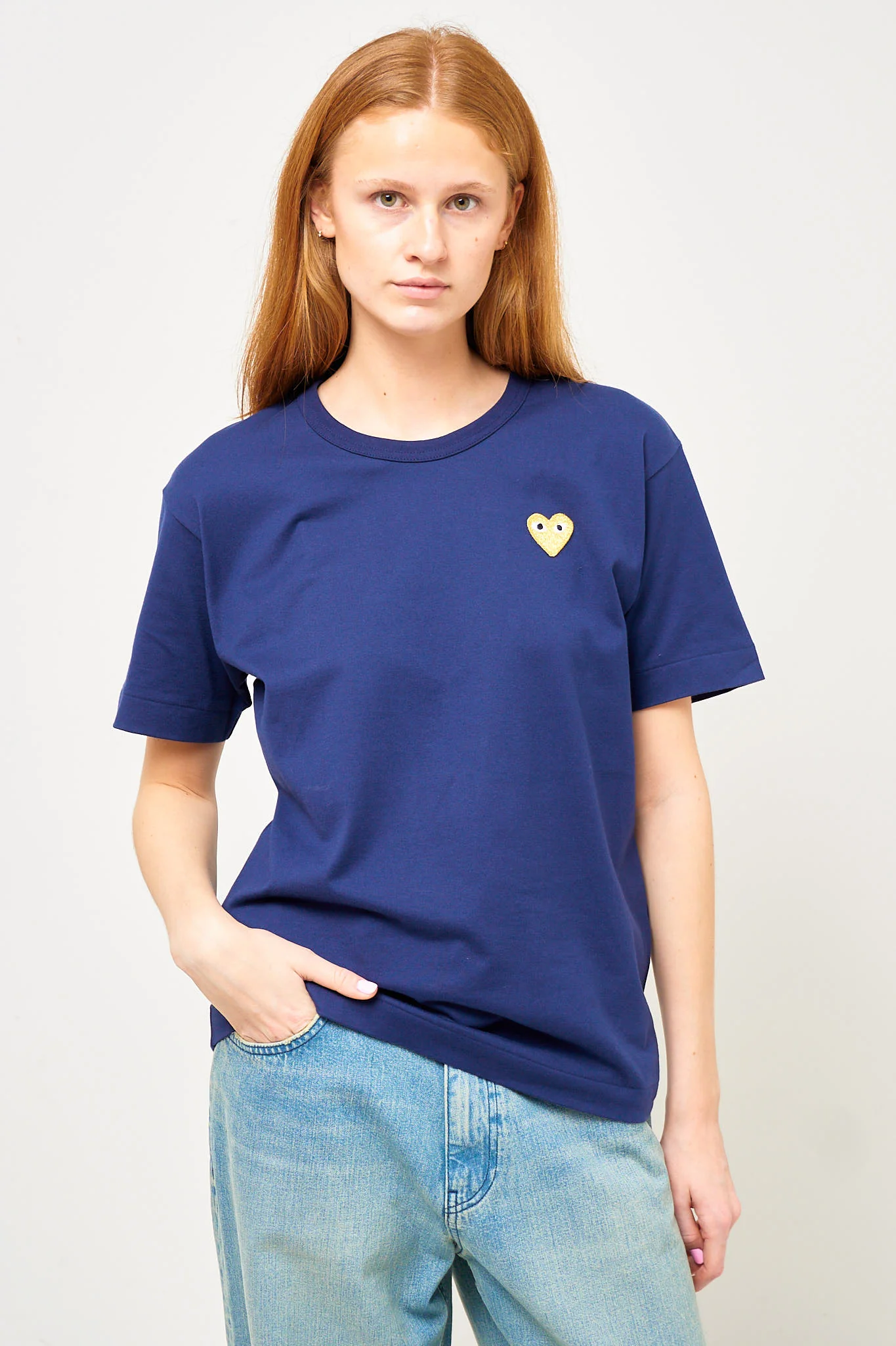 Gold Heart T-shirt Navy - Image 8