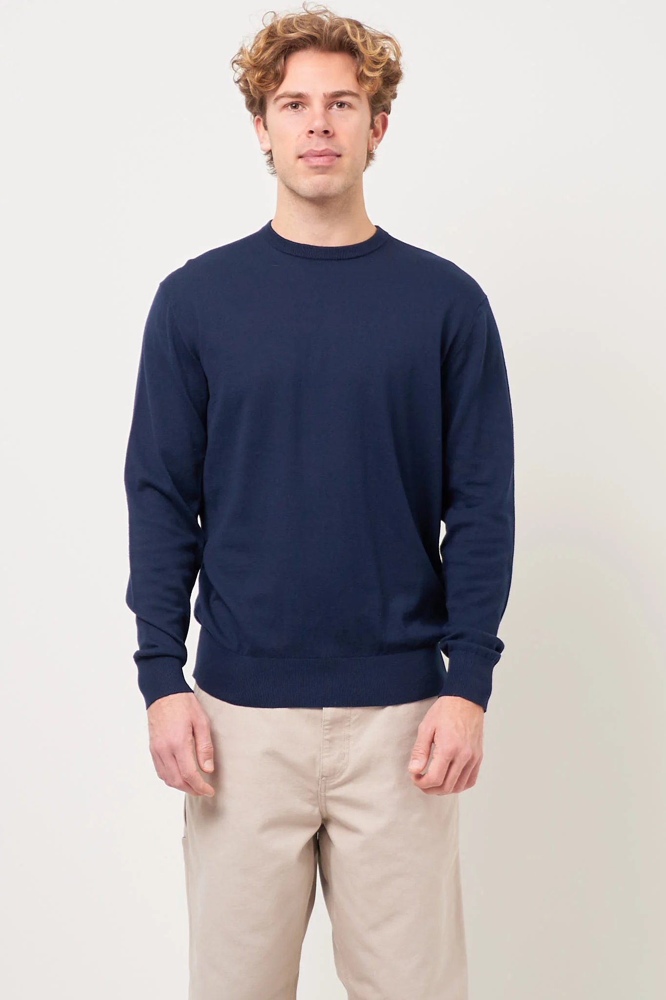 Gustaf Cotton Sweater Navy