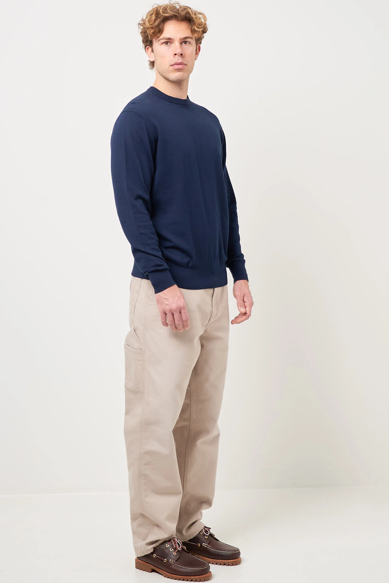 Gustaf Cotton Sweater Navy - Image 4