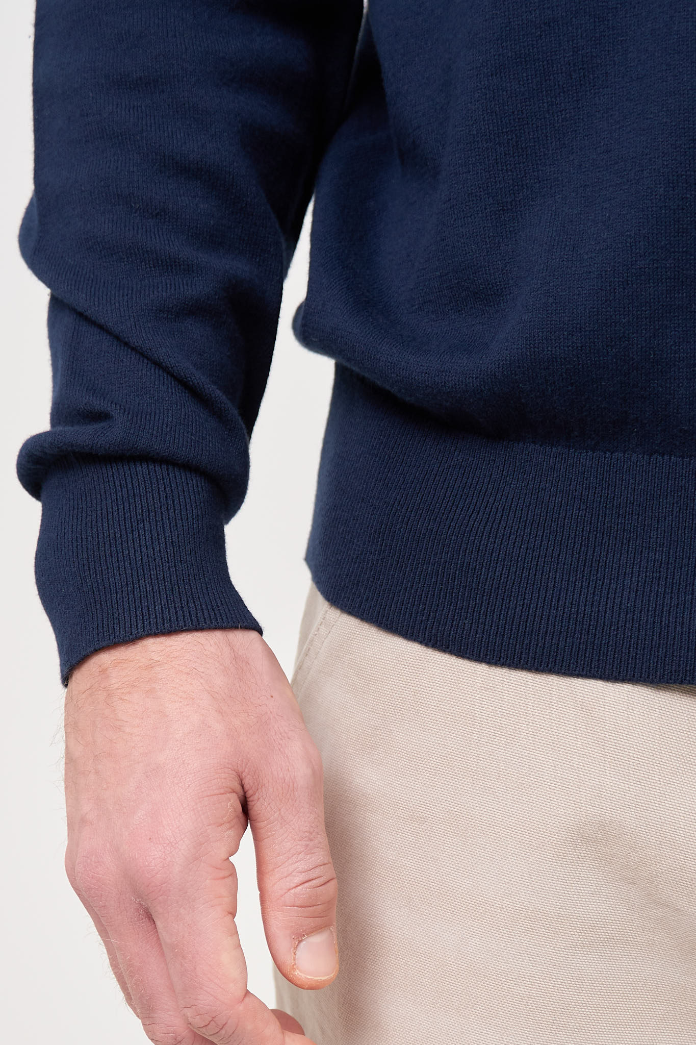 Gustaf Cotton Sweater Navy - Image 5