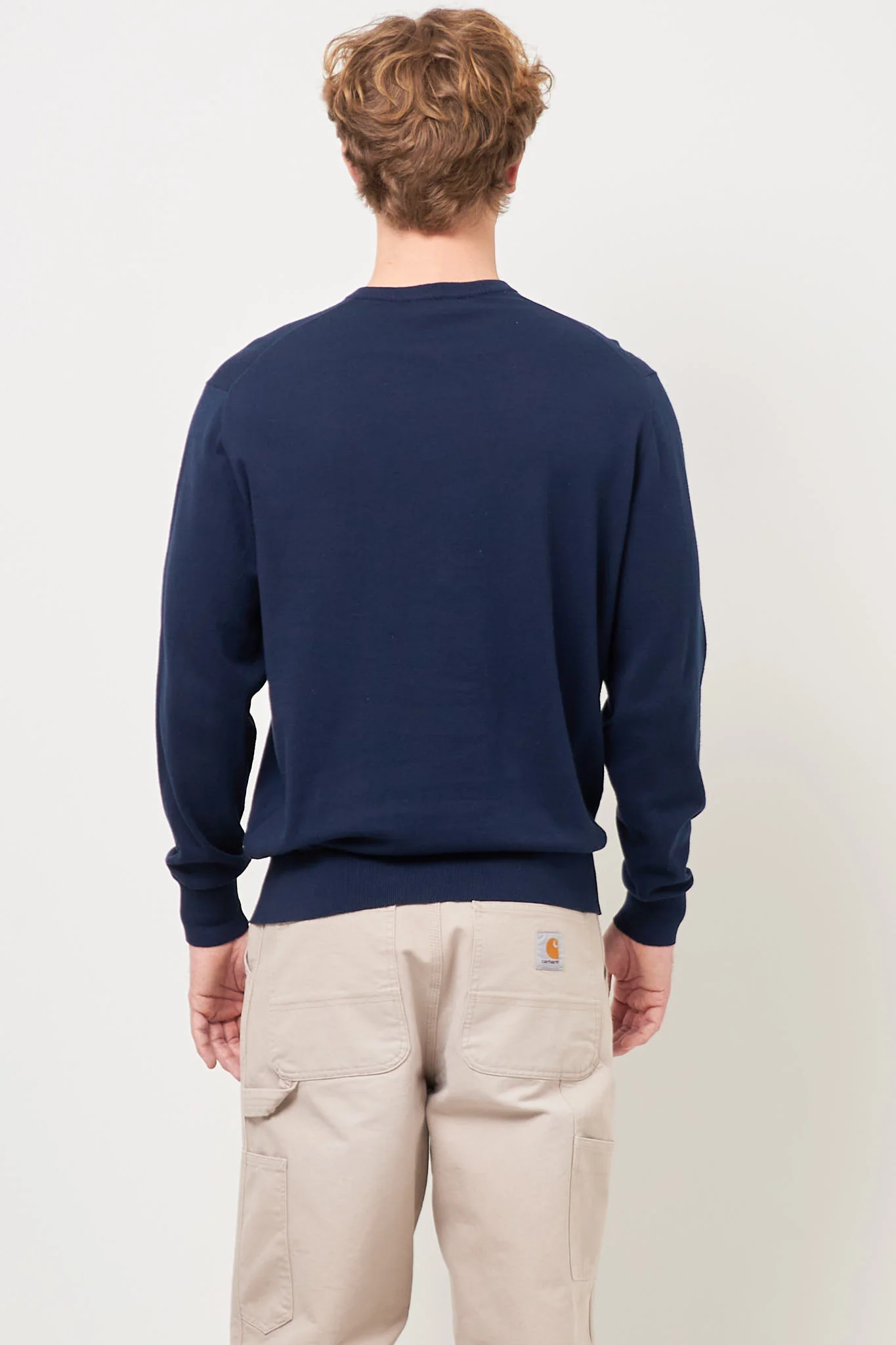 Gustaf Cotton Sweater Navy - Image 6