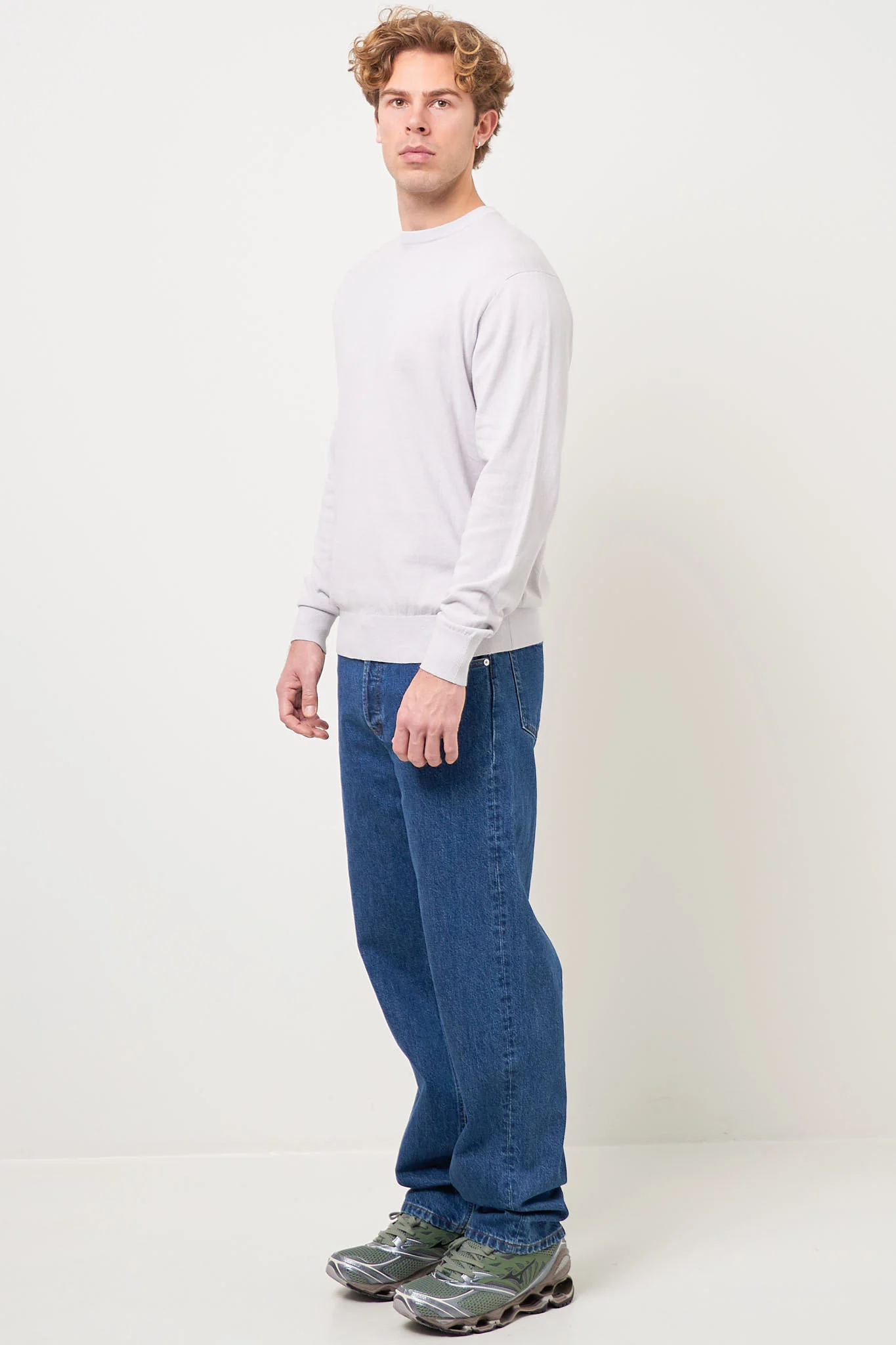 Gustaf Cotton Sweater Steam Grey - Image 4
