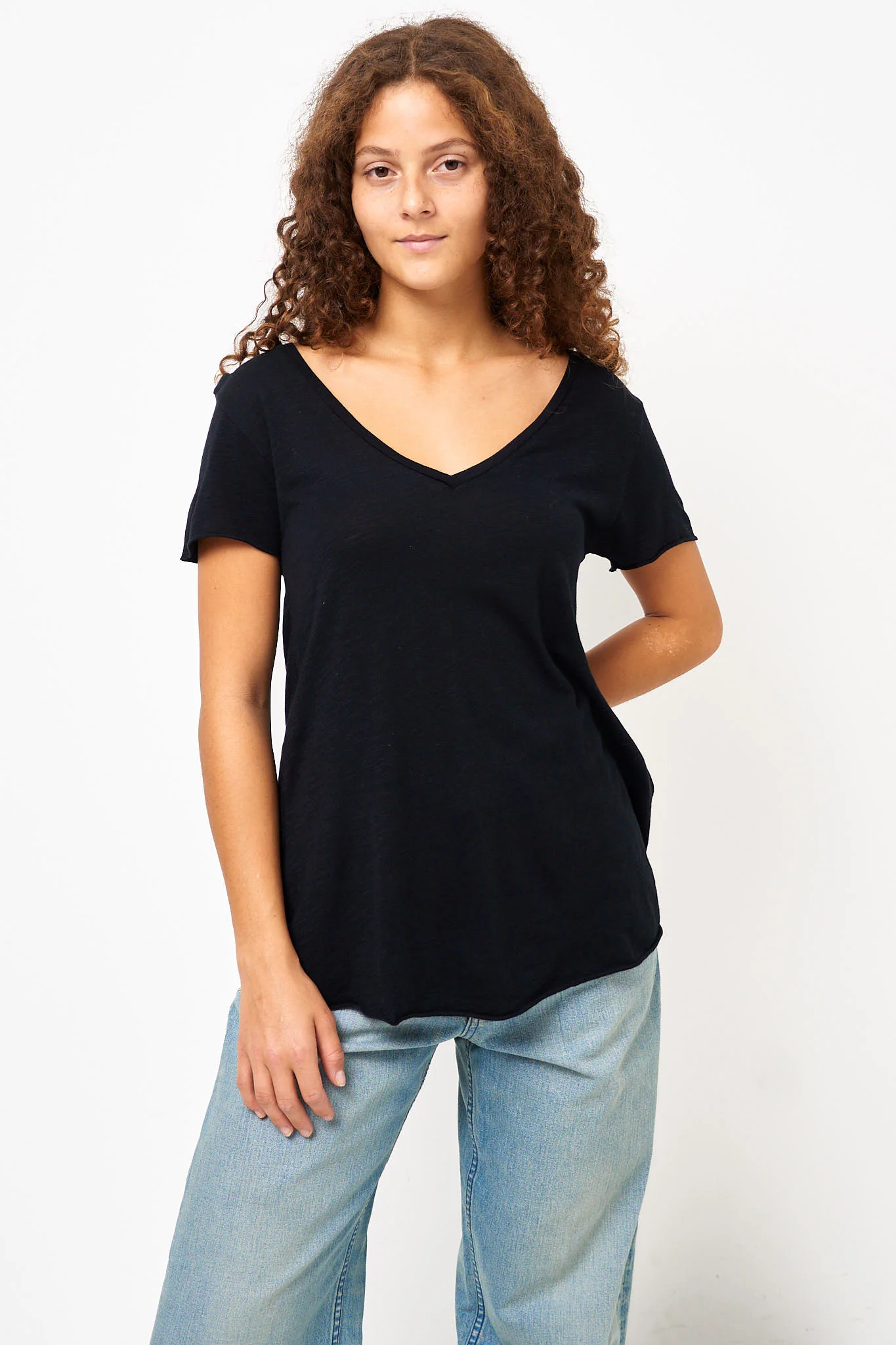 Jacksonville V-neck T-shirt Black - Image 5