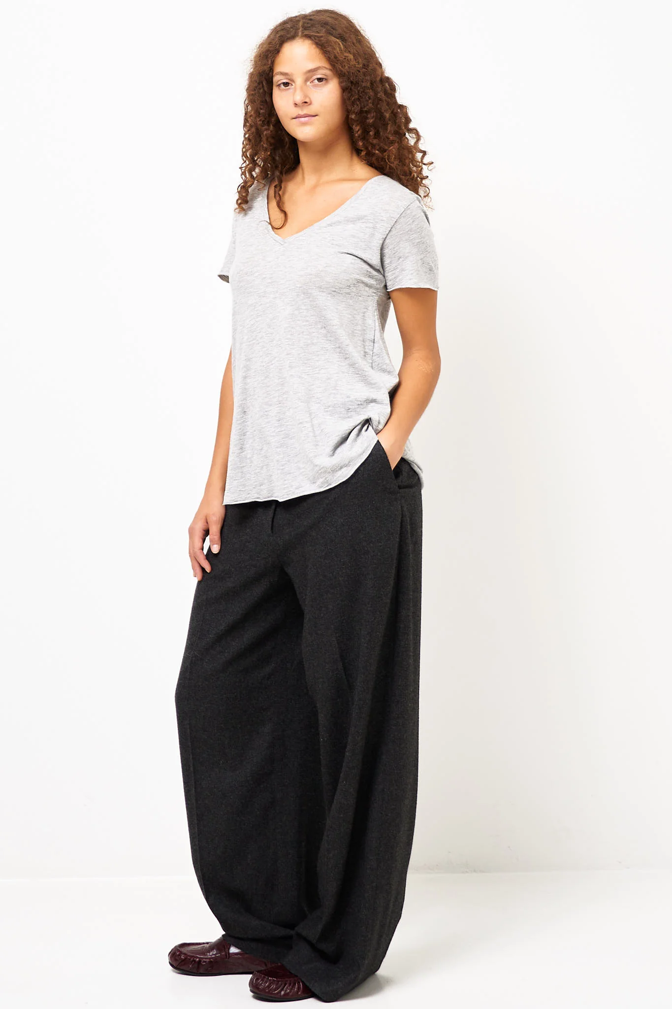 Jacksonville V-neck T-shirt Heather Grey - Image 3