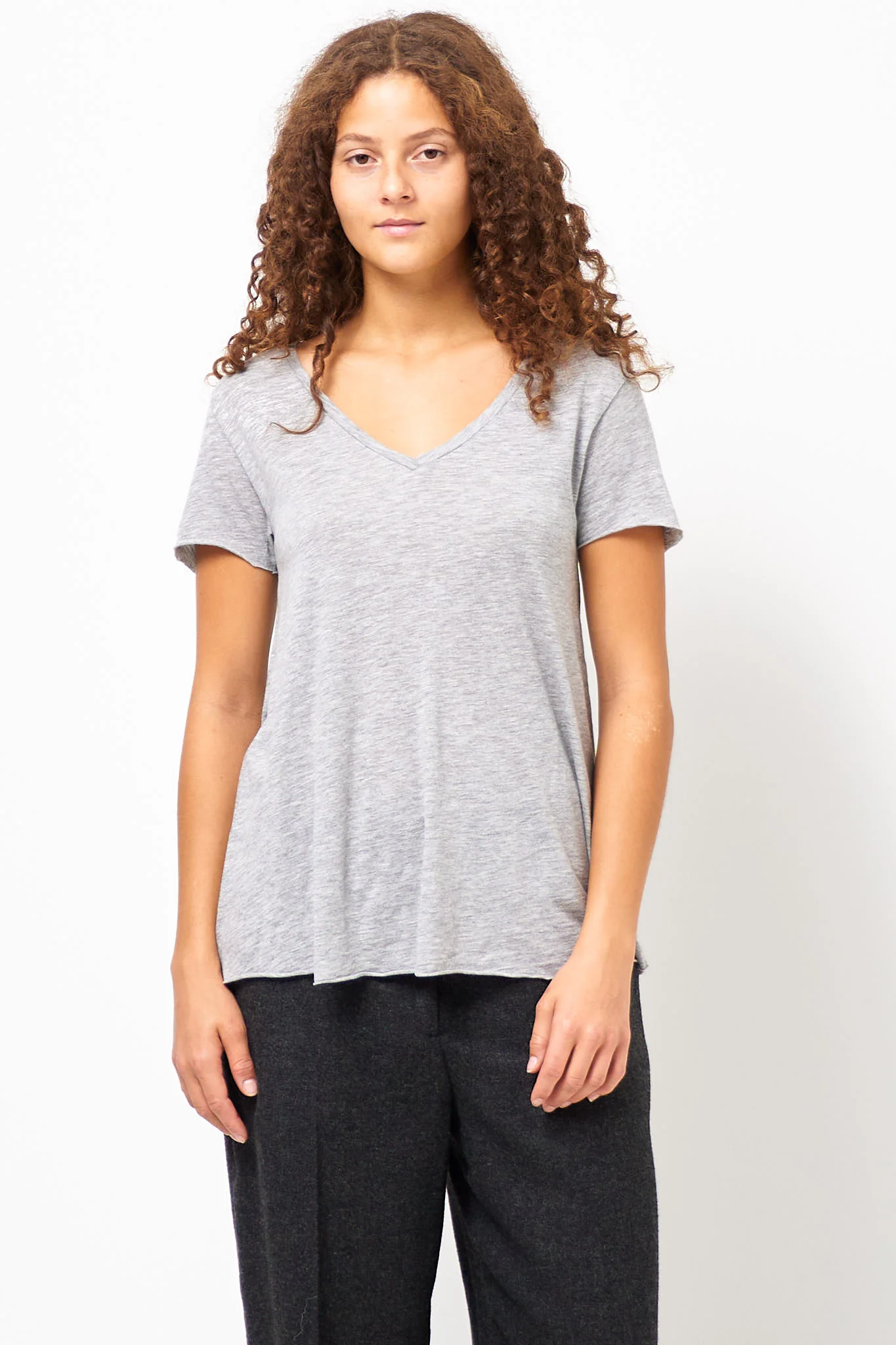 Jacksonville V-neck T-shirt Heather Grey - Image 4