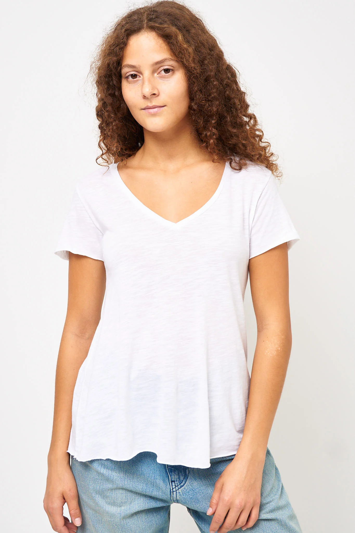 Jacksonville V-neck T-shirt White - Image 4