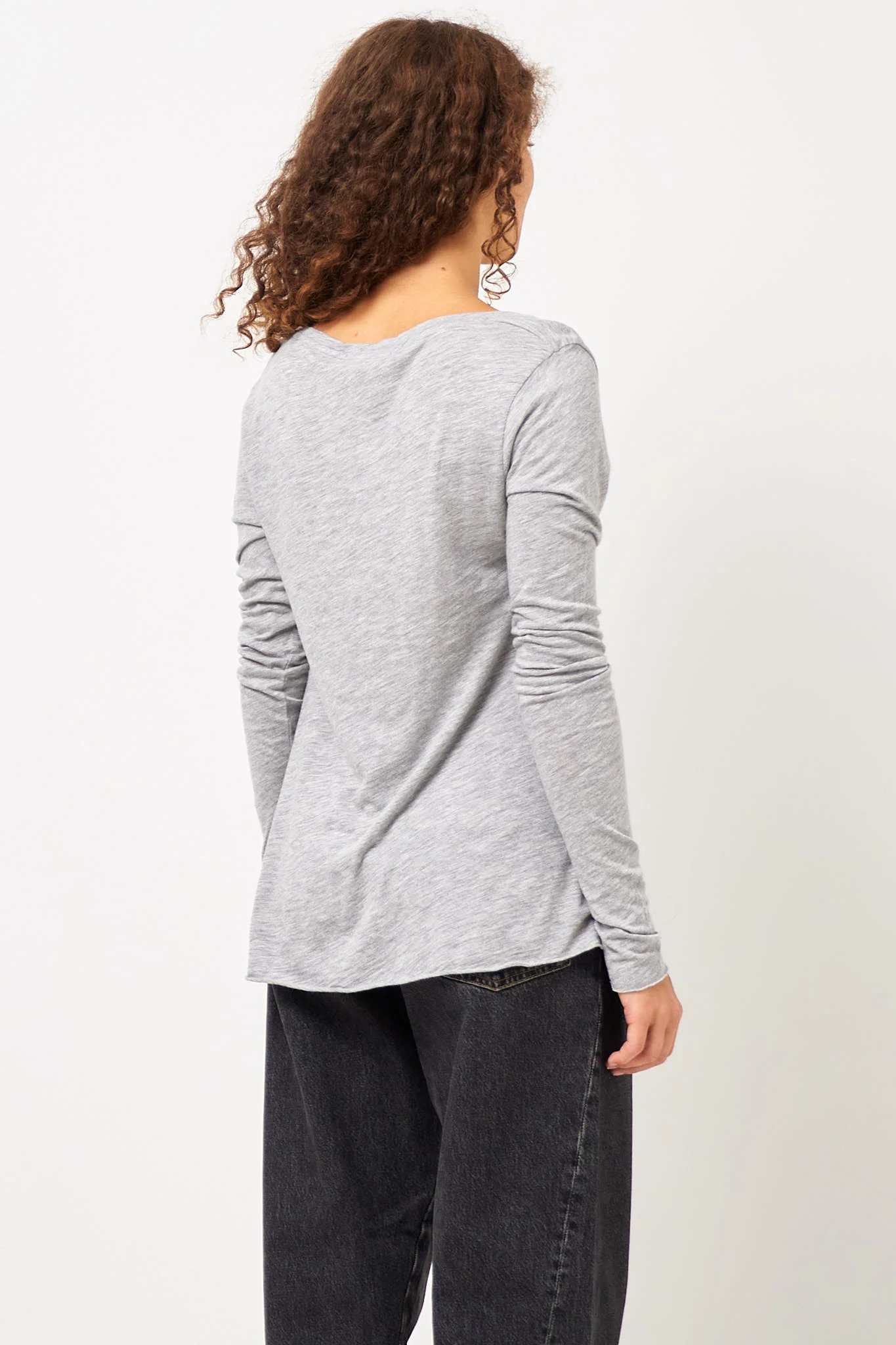 Jacksonville V-neck LS T-shirt Heather Grey - Image 6