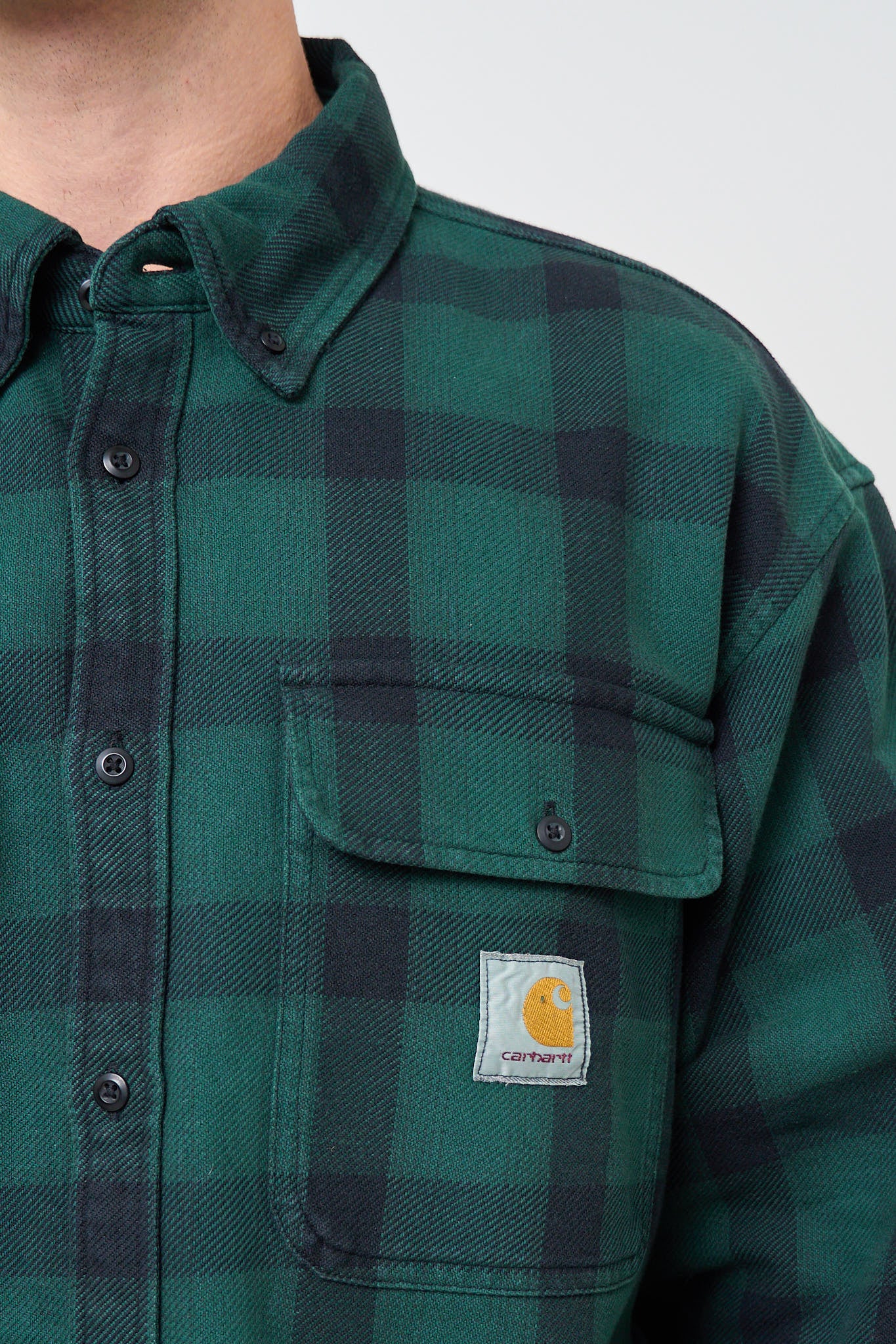 L/S Edmands Shirt Check/Kale Green - Image 2