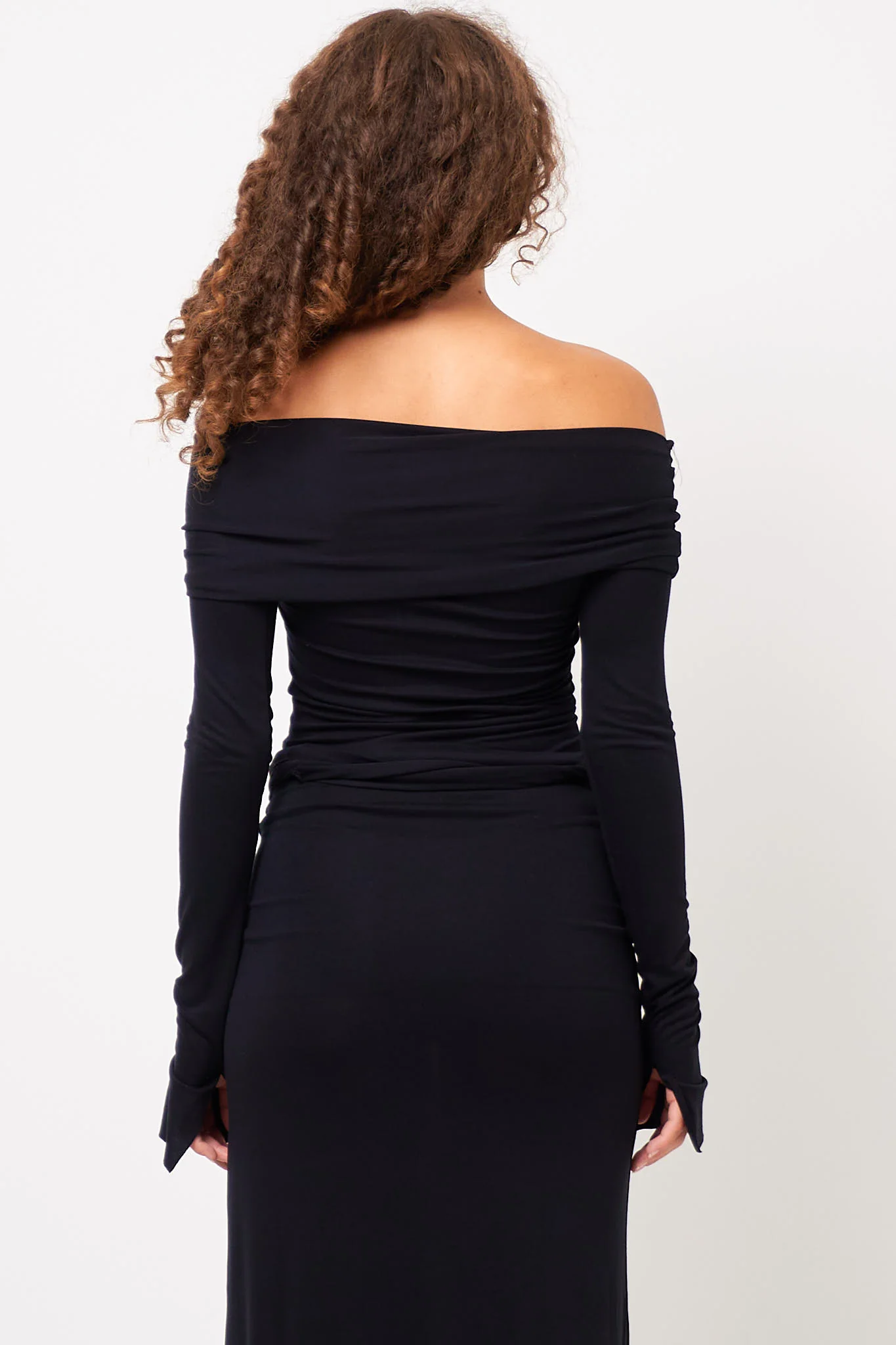 L/S Off-Shoulder Top Black - Image 5