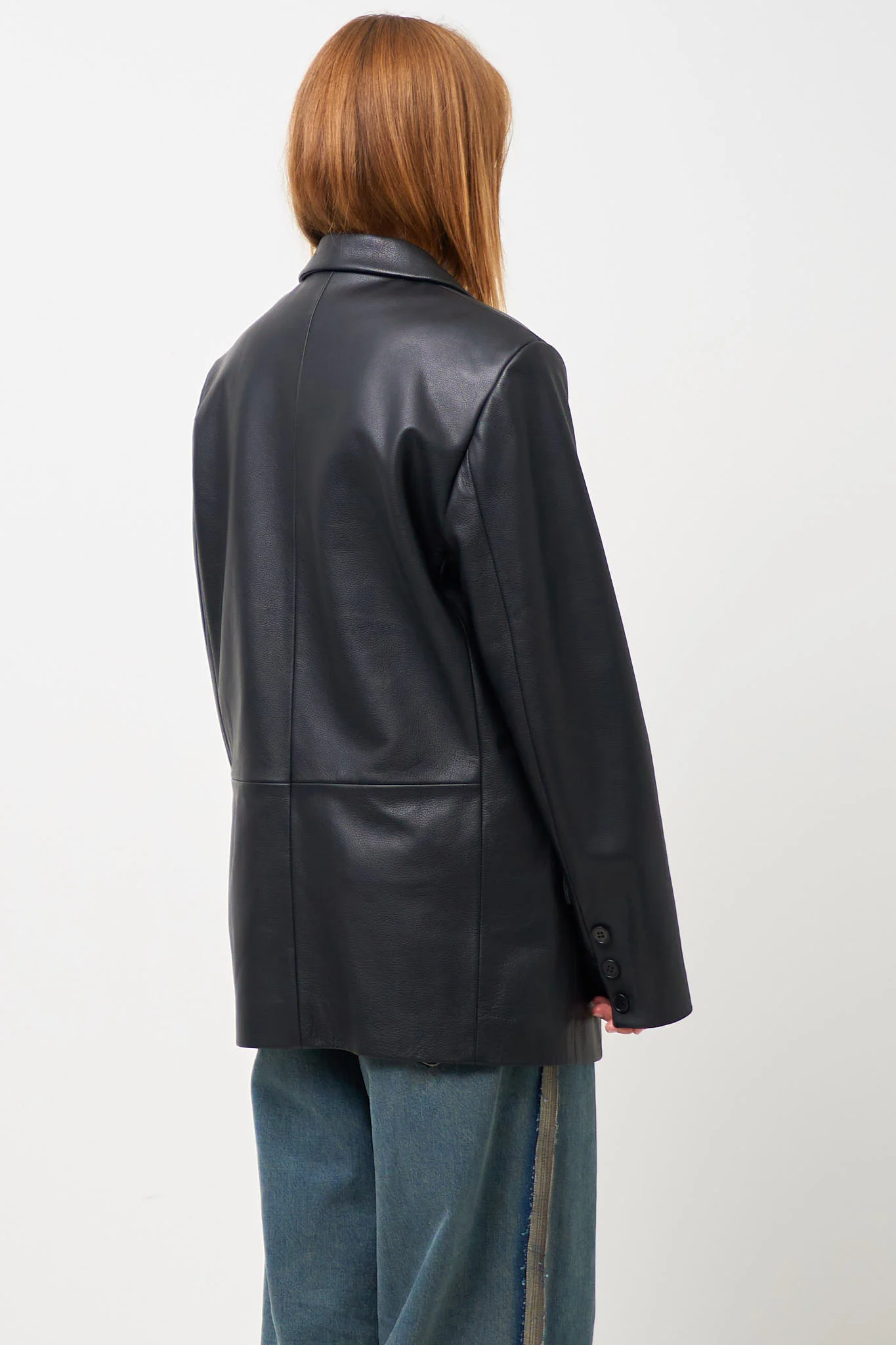 Leather Blazer Black - Image 8
