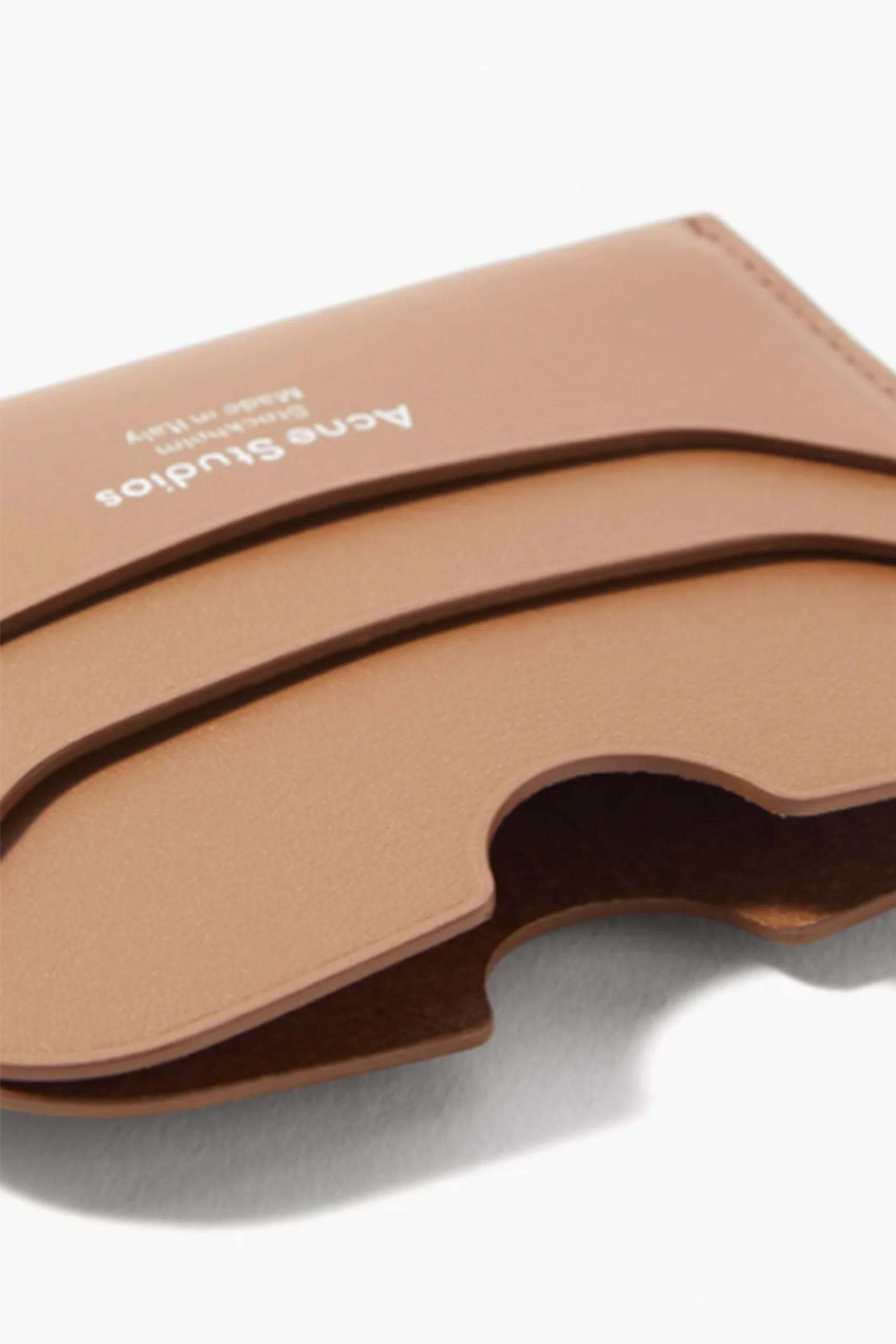 Leather Card Holder Camel Brown - Image 3